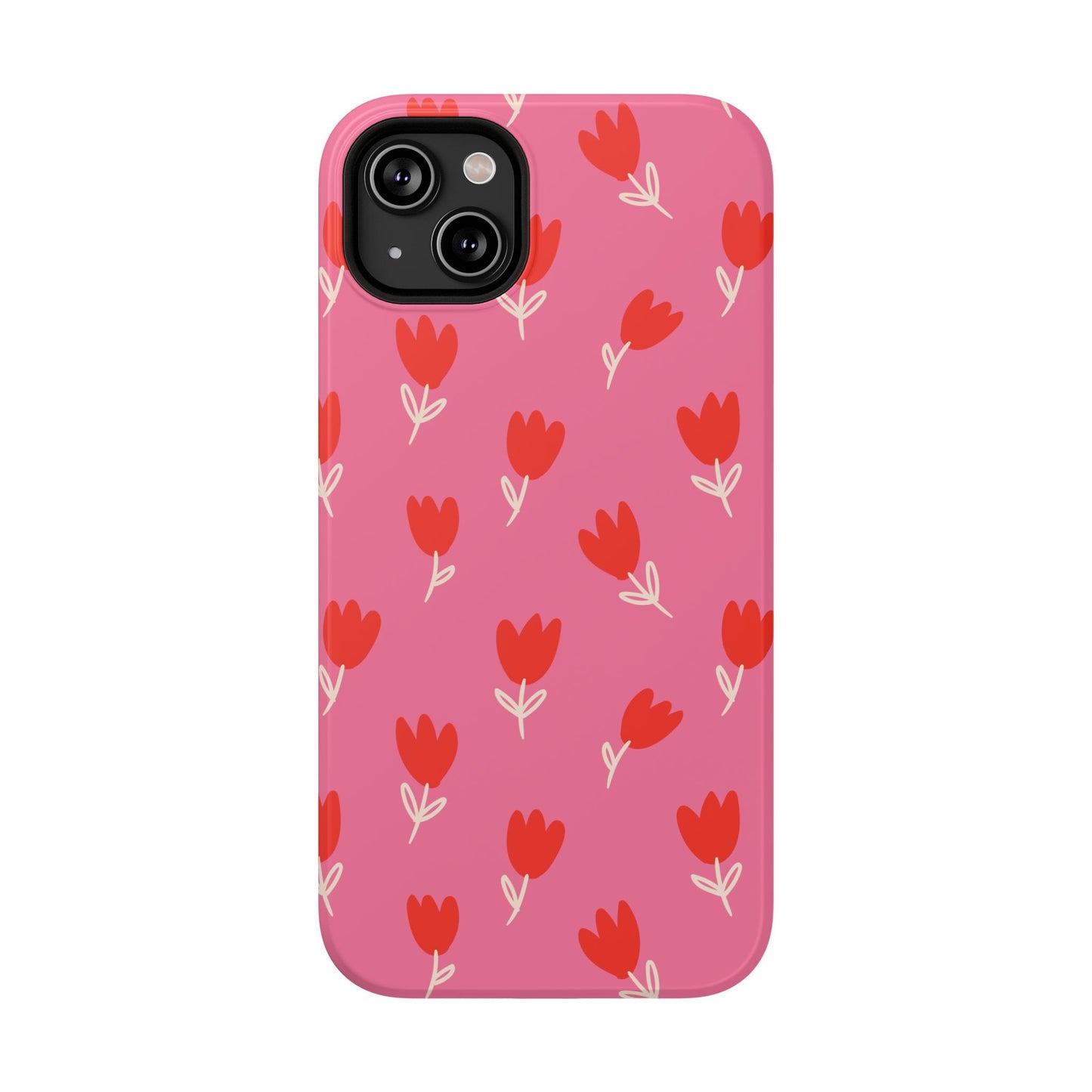 Red Tulip Bloom Phone Case – MagSafe Compatible for iPhone & Samsung Galaxy
