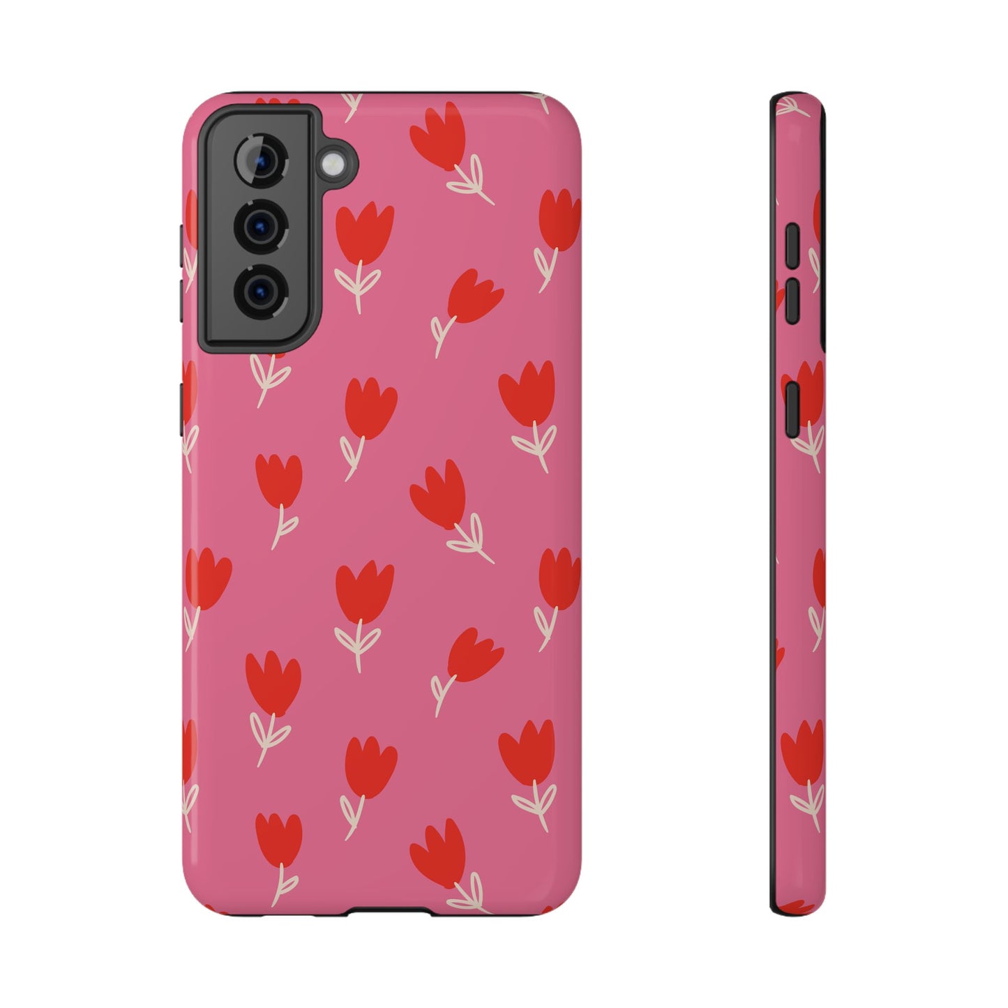 Red Tulip Bloom Phone Case – MagSafe Compatible for iPhone & Samsung Galaxy