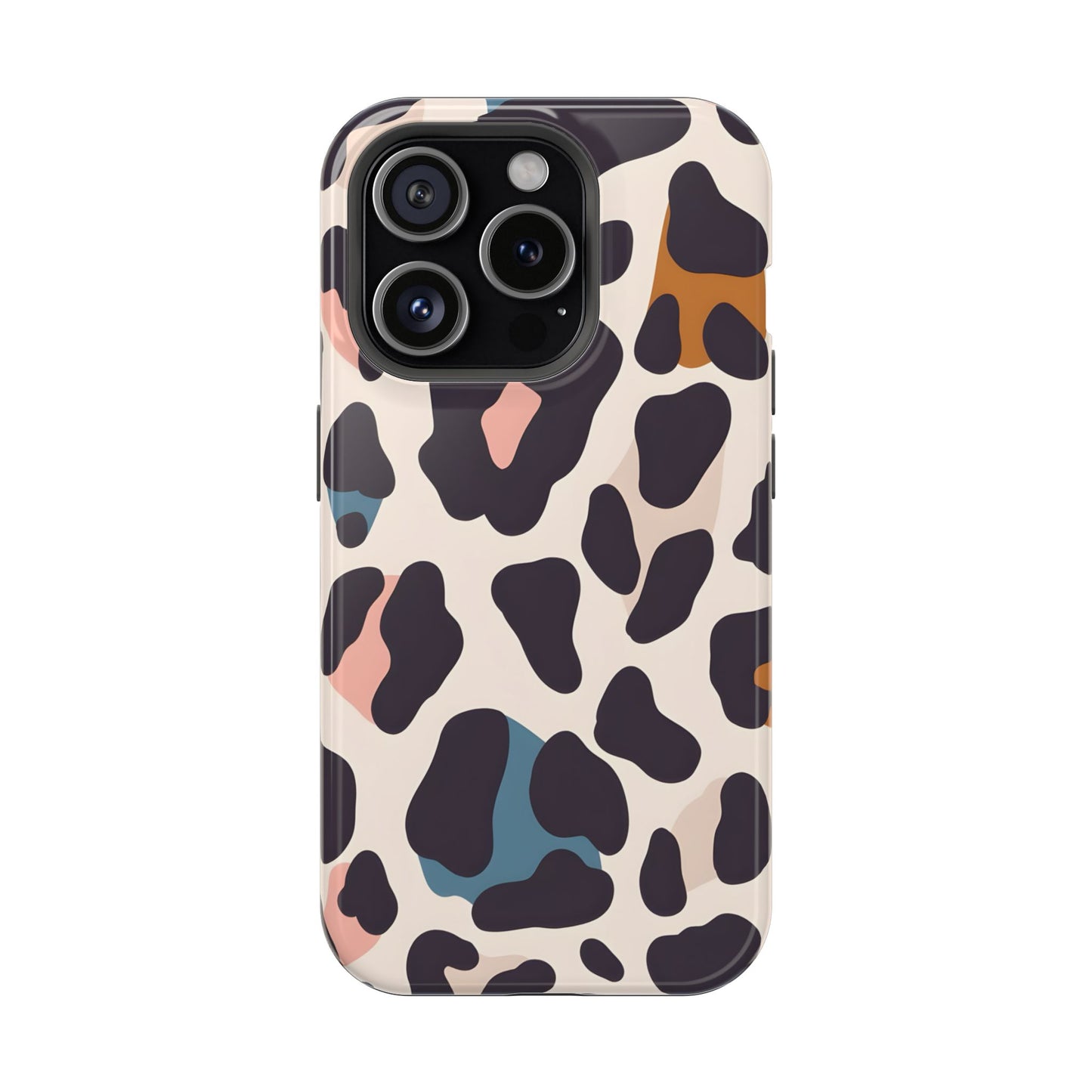 Modern Pastel Leopard Print Phone Case – MagSafe Compatible for iPhone & Samsung Galaxy
