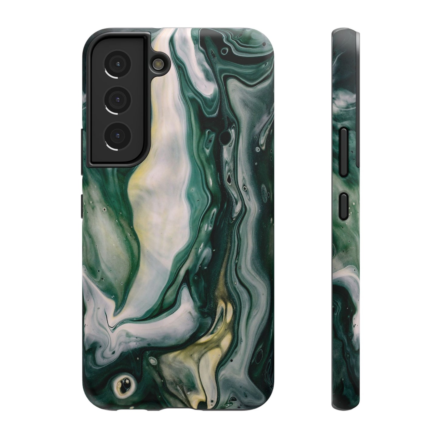 Mystic Forest Marble Swirl Phone Case – MagSafe Compatible for iPhone & Samsung Galaxy
