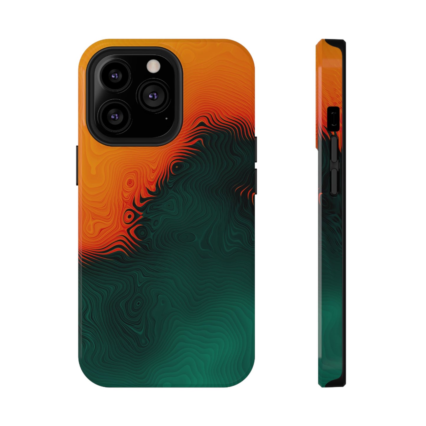 Topographic Heatwave Phone Case – MagSafe Compatible for iPhone & Samsung Galaxy