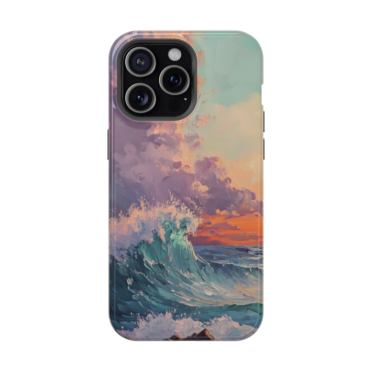 Ocean Sunset Waves Phone Case – MagSafe Compatible for iPhone & Samsung Galaxy