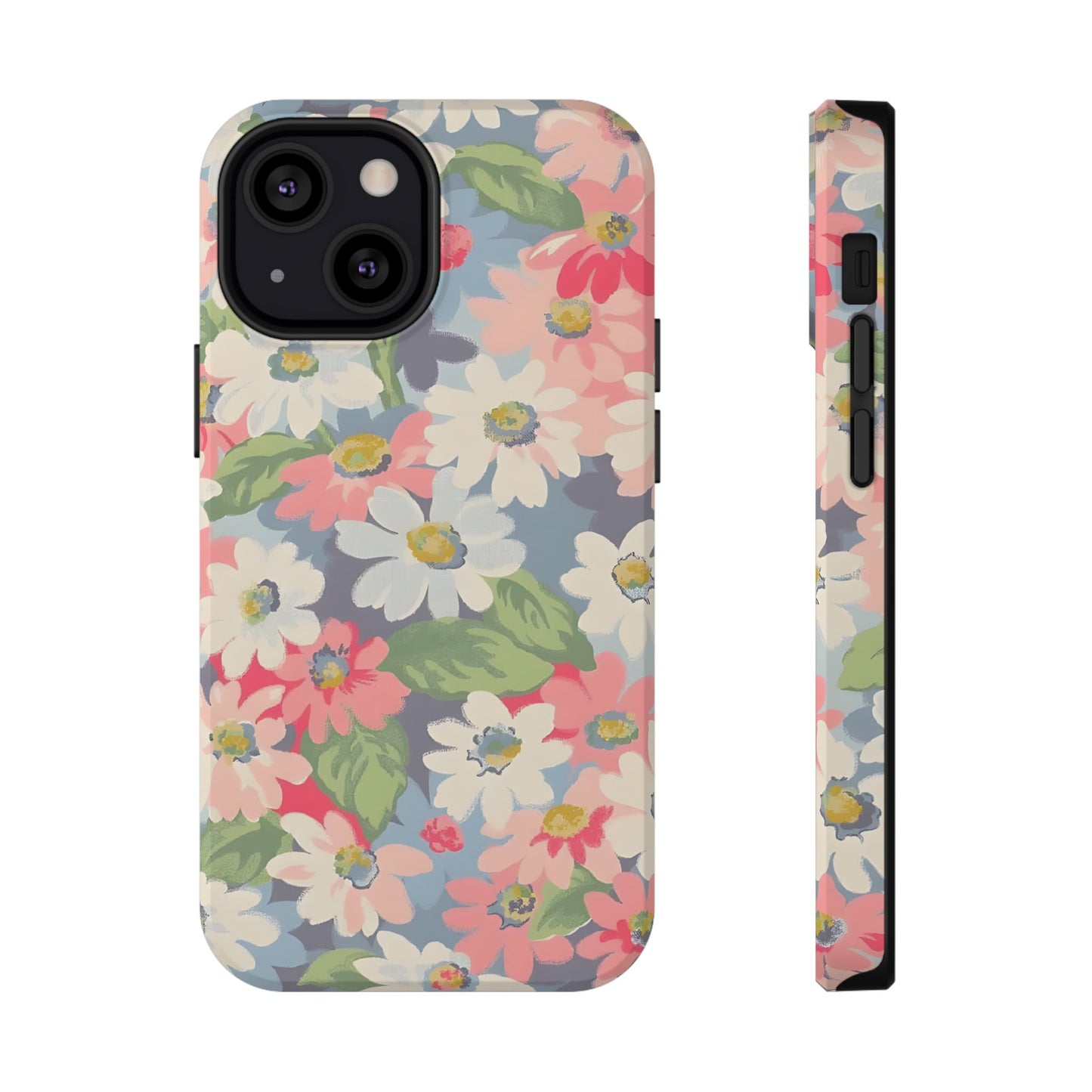 Vintage Floral Daisy Phone Case – MagSafe Compatible for iPhone & Samsung Galaxy