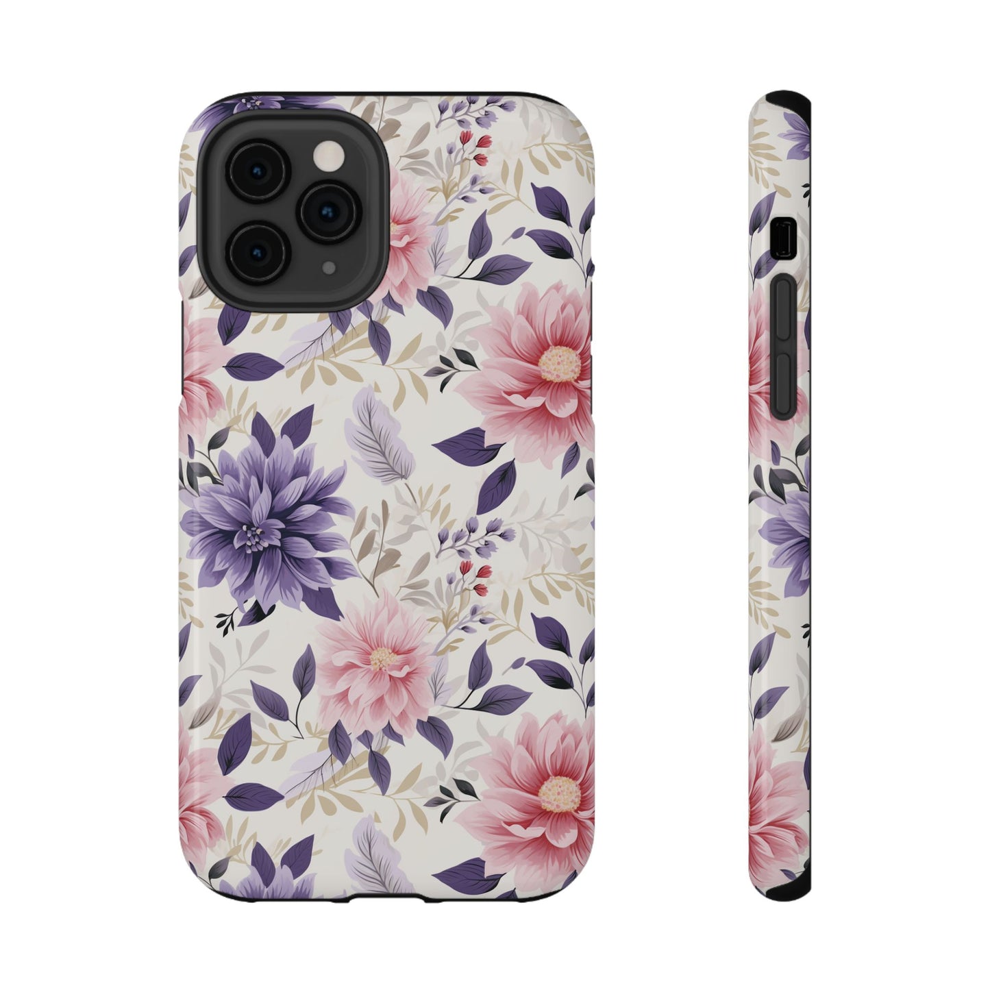 Elegant Vintage Floral Phone Case – MagSafe Compatible for iPhone & Samsung Galaxy