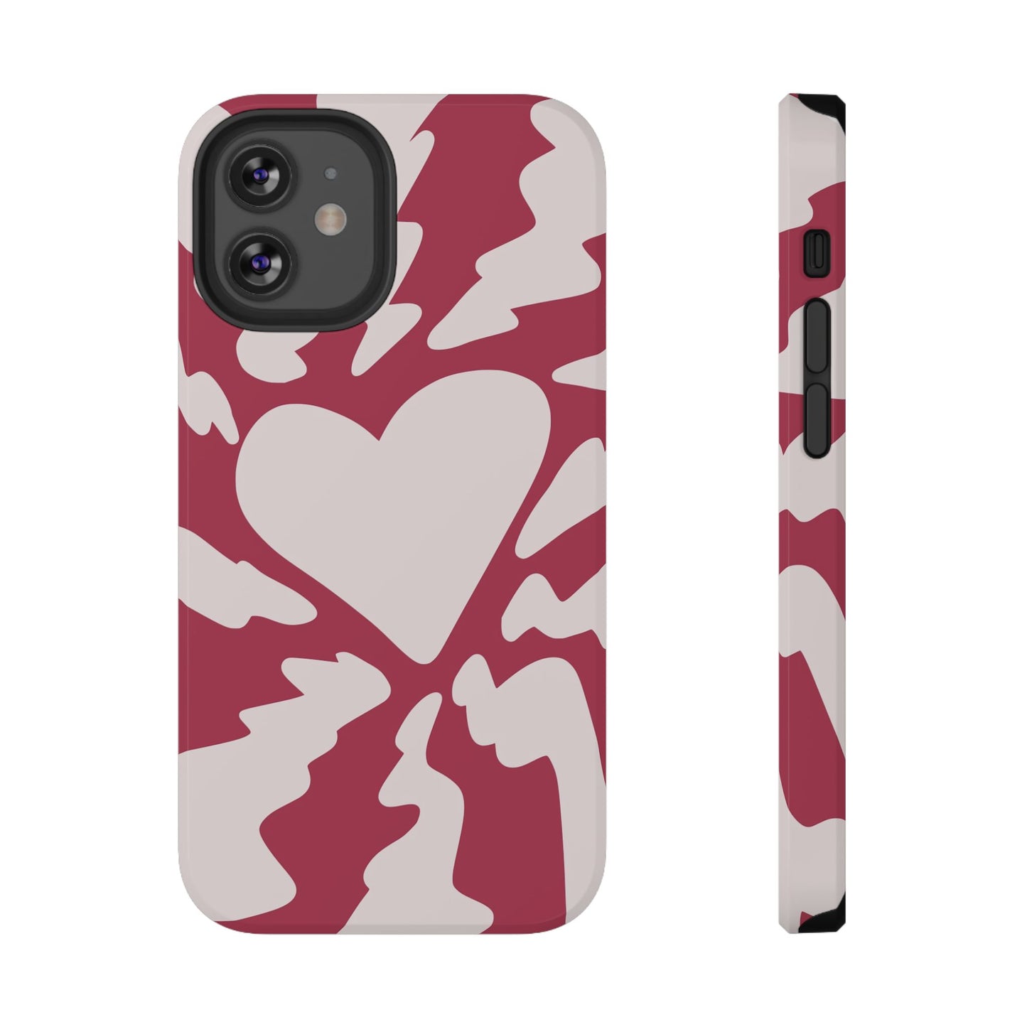Bold Heartburst Abstract Phone Case – MagSafe Compatible for iPhone & Samsung Galaxy