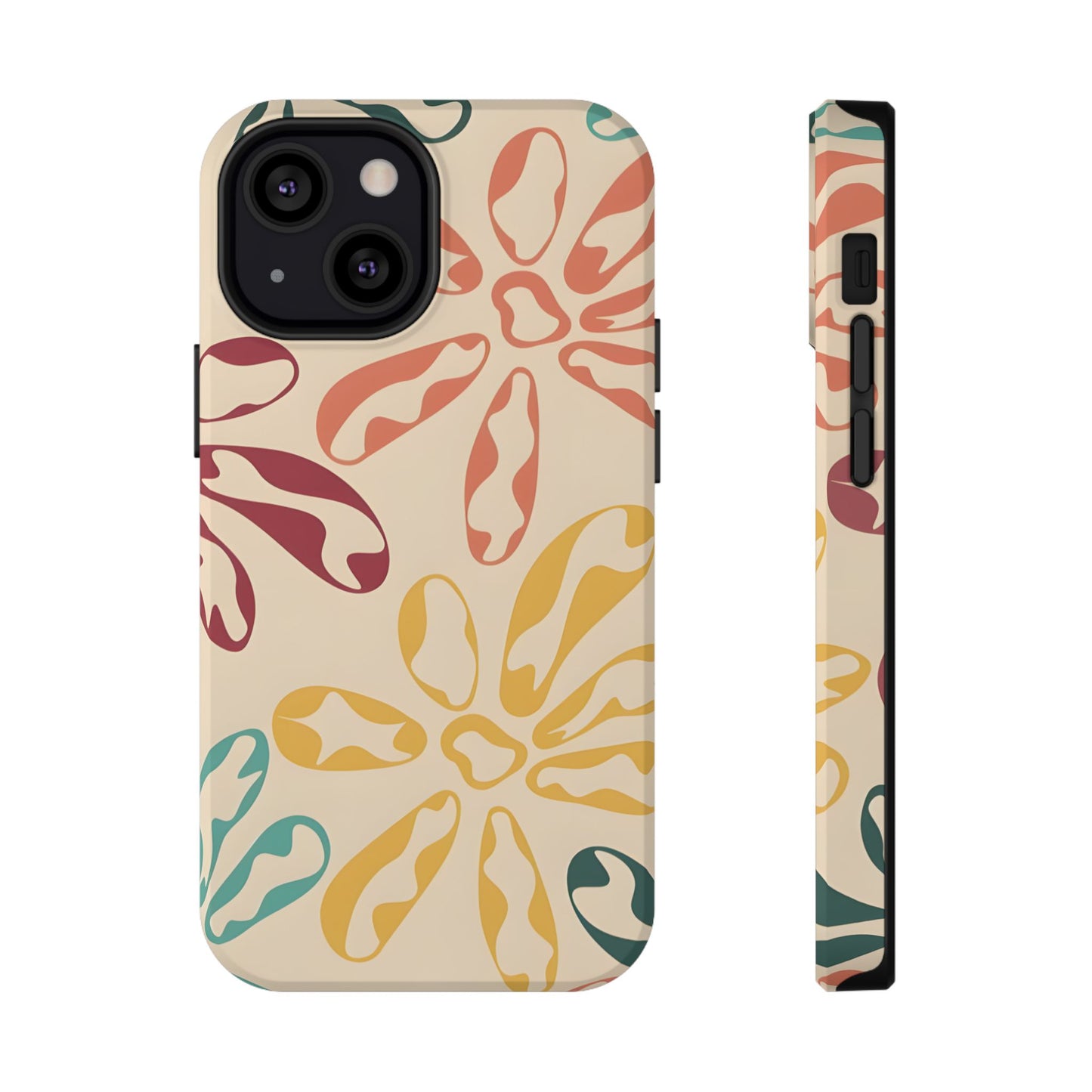 Retro Groovy Floral Phone Case – MagSafe Compatible for iPhone & Samsung Galaxy
