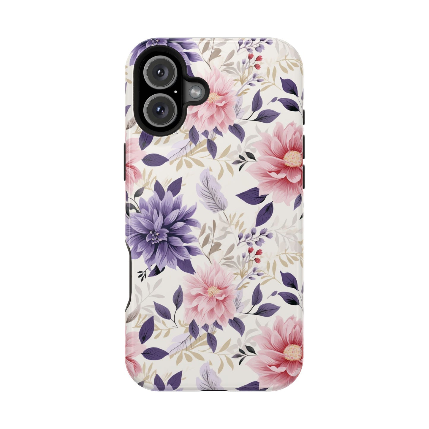 Elegant Vintage Floral Phone Case – MagSafe Compatible for iPhone & Samsung Galaxy