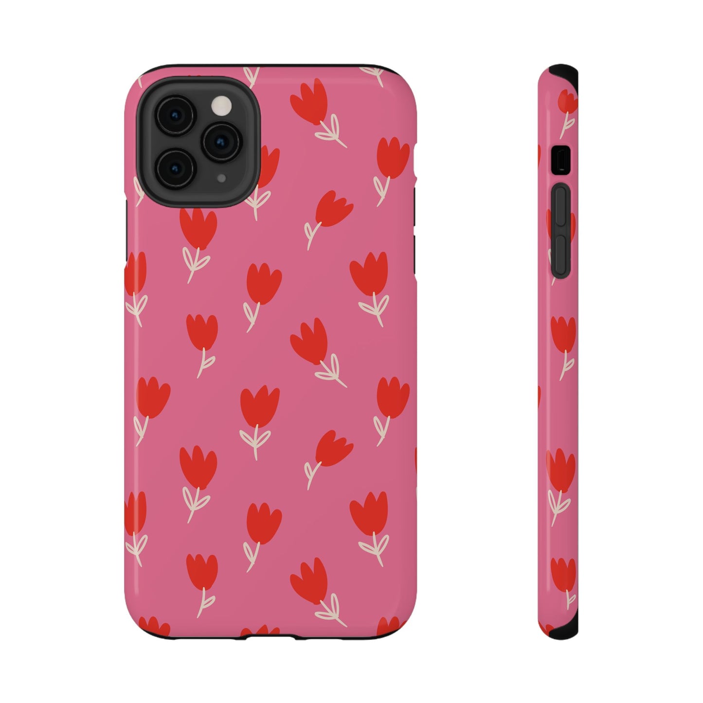 Red Tulip Bloom Phone Case – MagSafe Compatible for iPhone & Samsung Galaxy