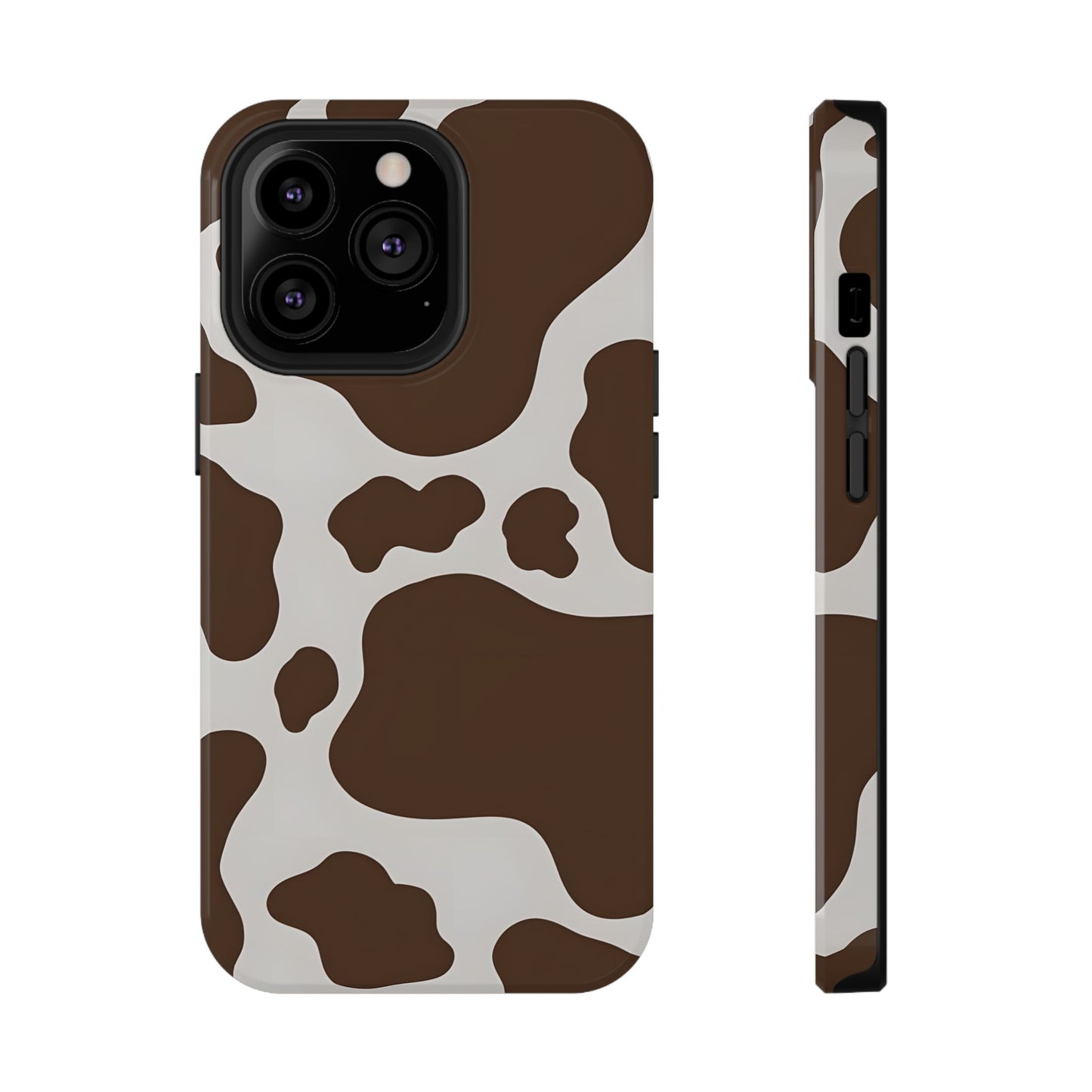 Brown Cow Print Phone Case – MagSafe Compatible for iPhone & Samsung Galaxy