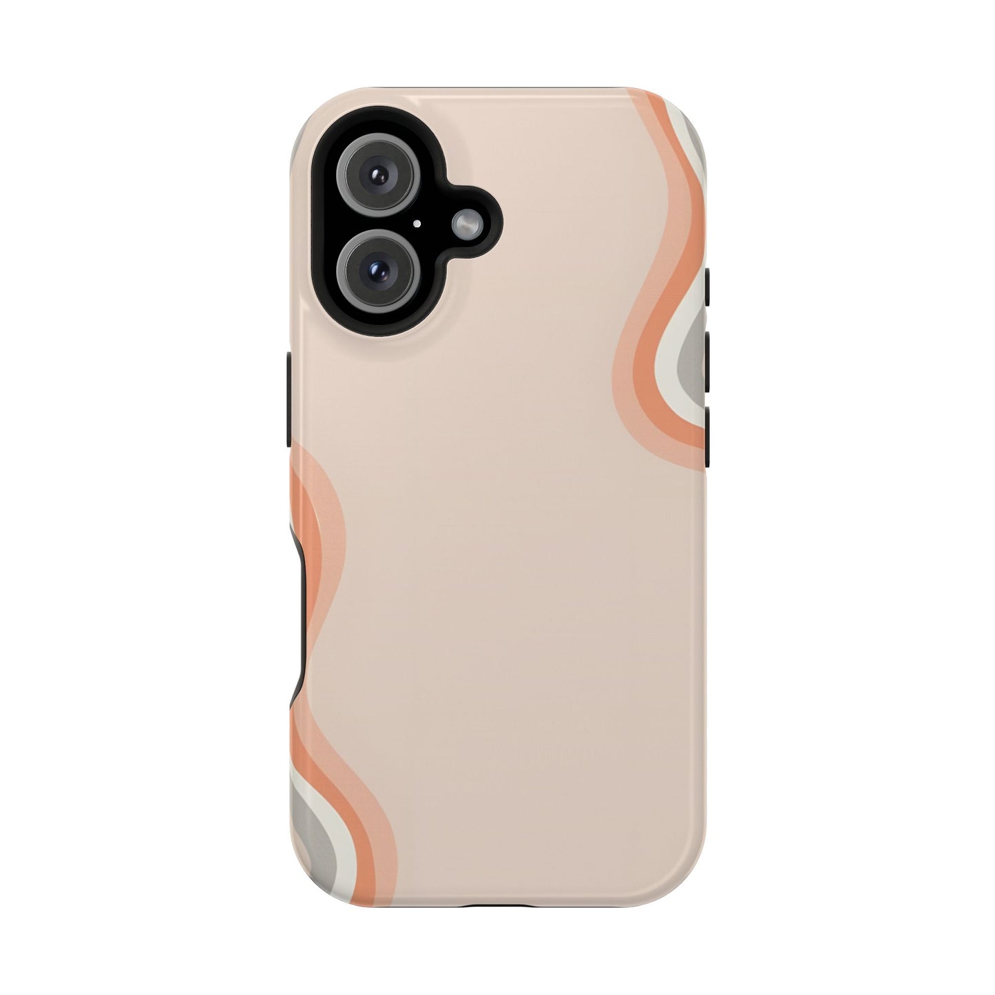 Minimalist Neutral Wavy Phone Case – MagSafe Compatible for iPhone & Samsung Galaxy