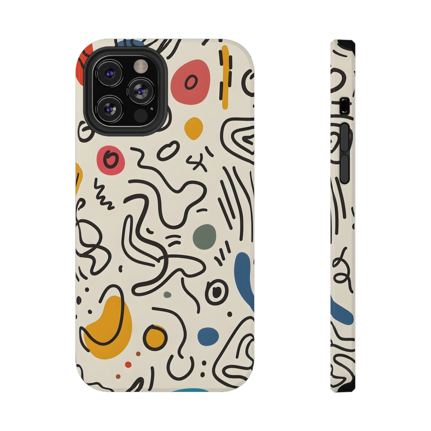 Abstract Doodle Art Phone Case – MagSafe Compatible for iPhone & Samsung Galaxy