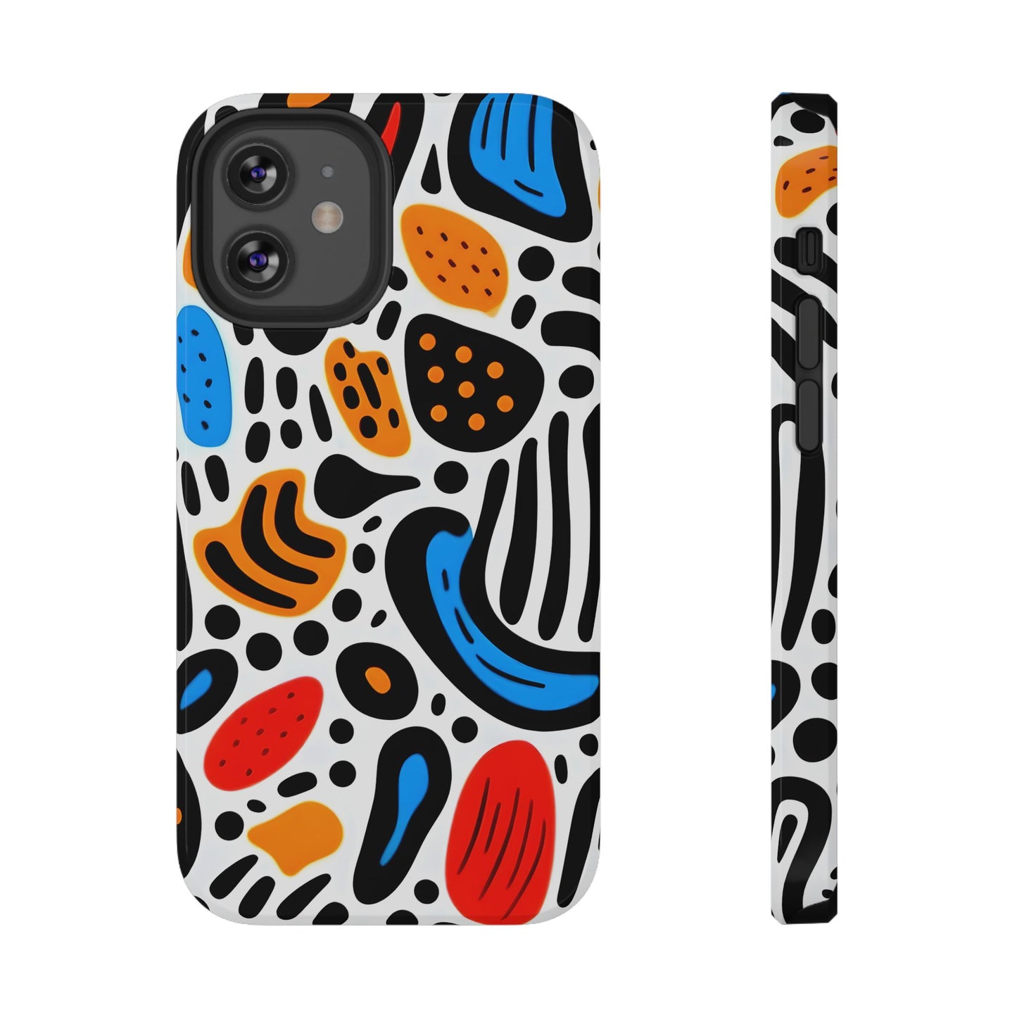 Colorful Abstract Doodle Phone Case – MagSafe Compatible for iPhone & Samsung Galaxy