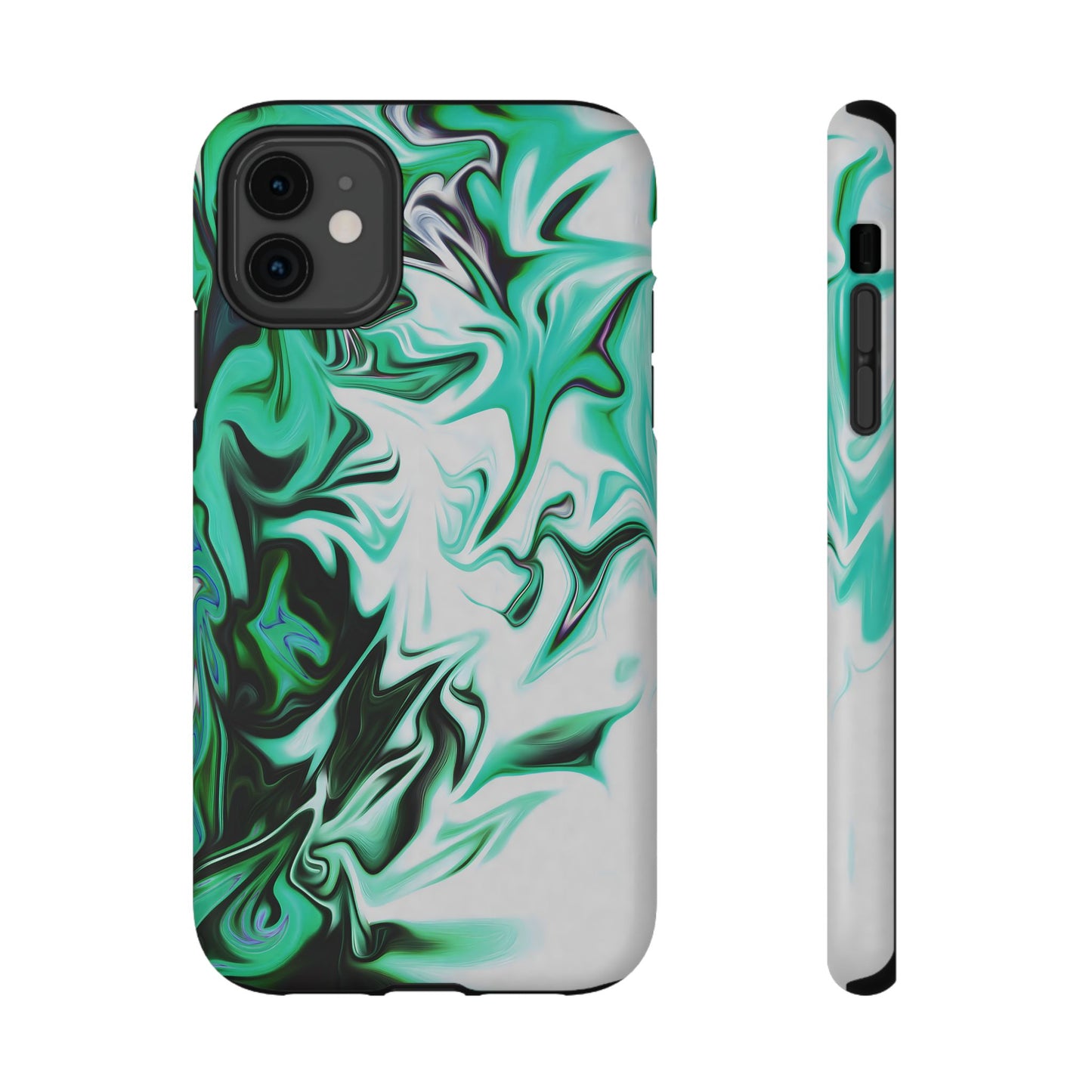 Emerald Green Marble Swirl Phone Case – MagSafe Compatible for iPhone & Samsung Galaxy