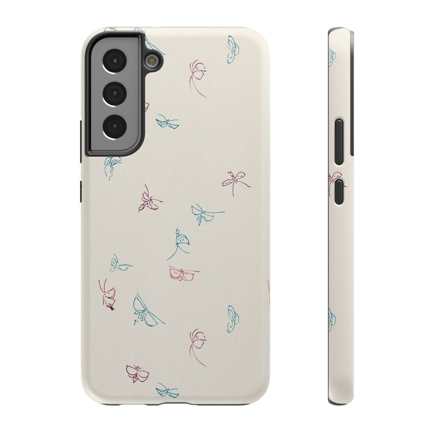Minimalist Butterfly Sketch Phone Case – MagSafe Compatible for iPhone & Samsung Galaxy