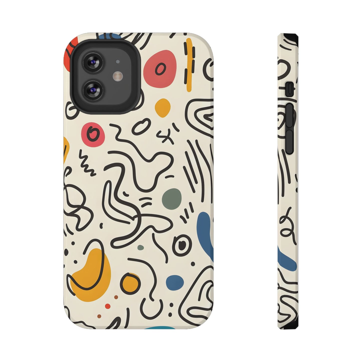 Abstract Doodle Art Phone Case – MagSafe Compatible for iPhone & Samsung Galaxy