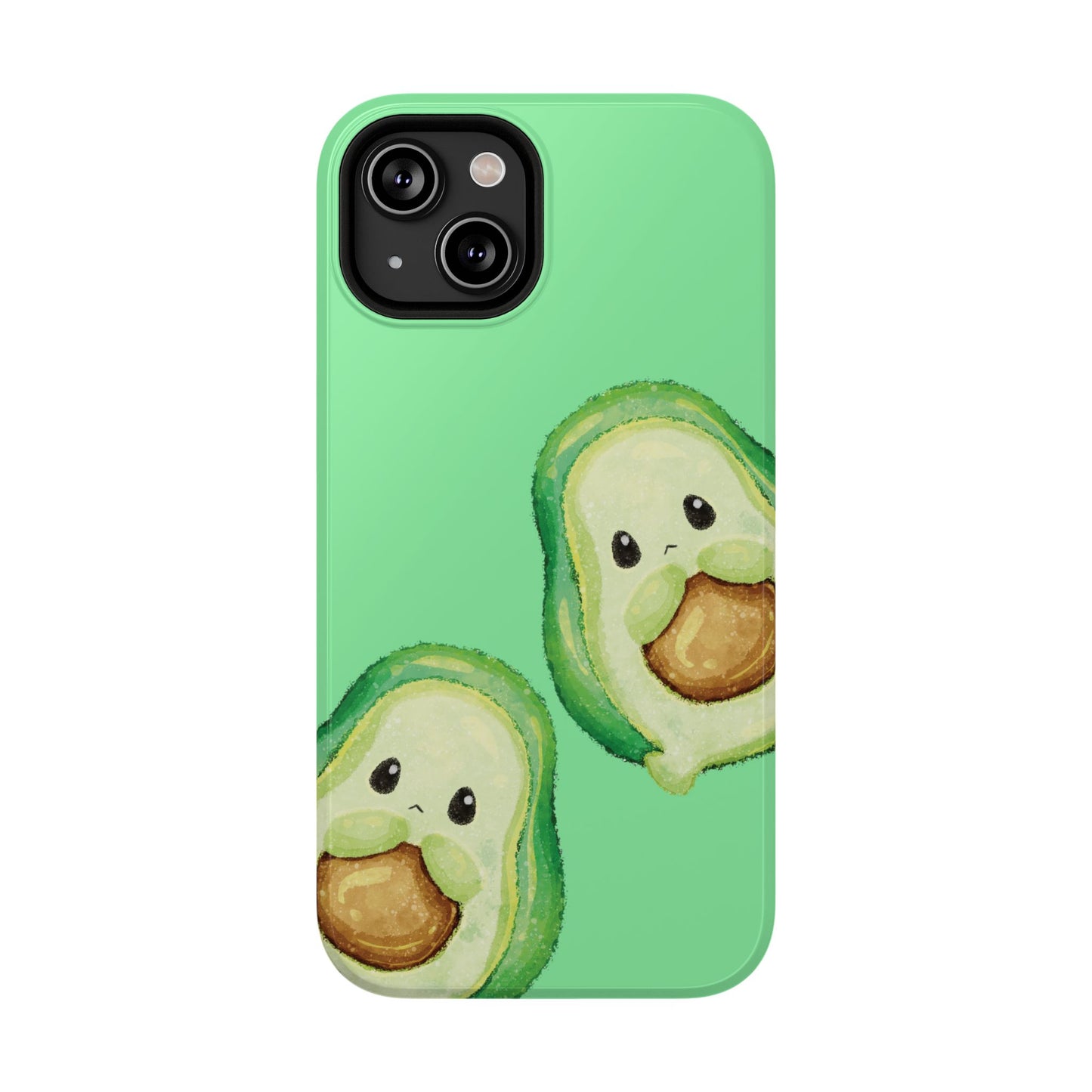 Kawaii Avocado Duo Phone Case – MagSafe Compatible for iPhone & Samsung Galaxy