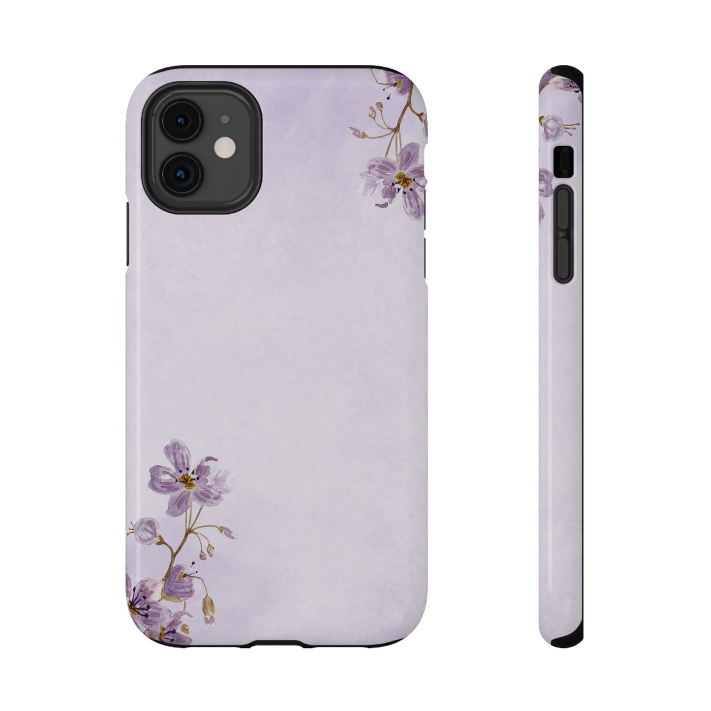 Lavender Blossom Minimal Floral Phone Case – MagSafe Compatible for iPhone & Samsung Galaxy