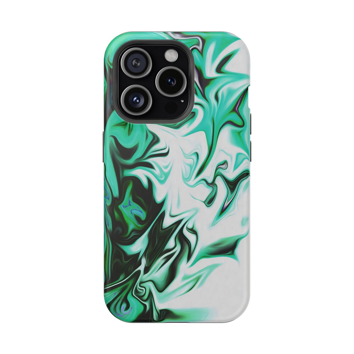 Emerald Green Marble Swirl Phone Case – MagSafe Compatible for iPhone & Samsung Galaxy