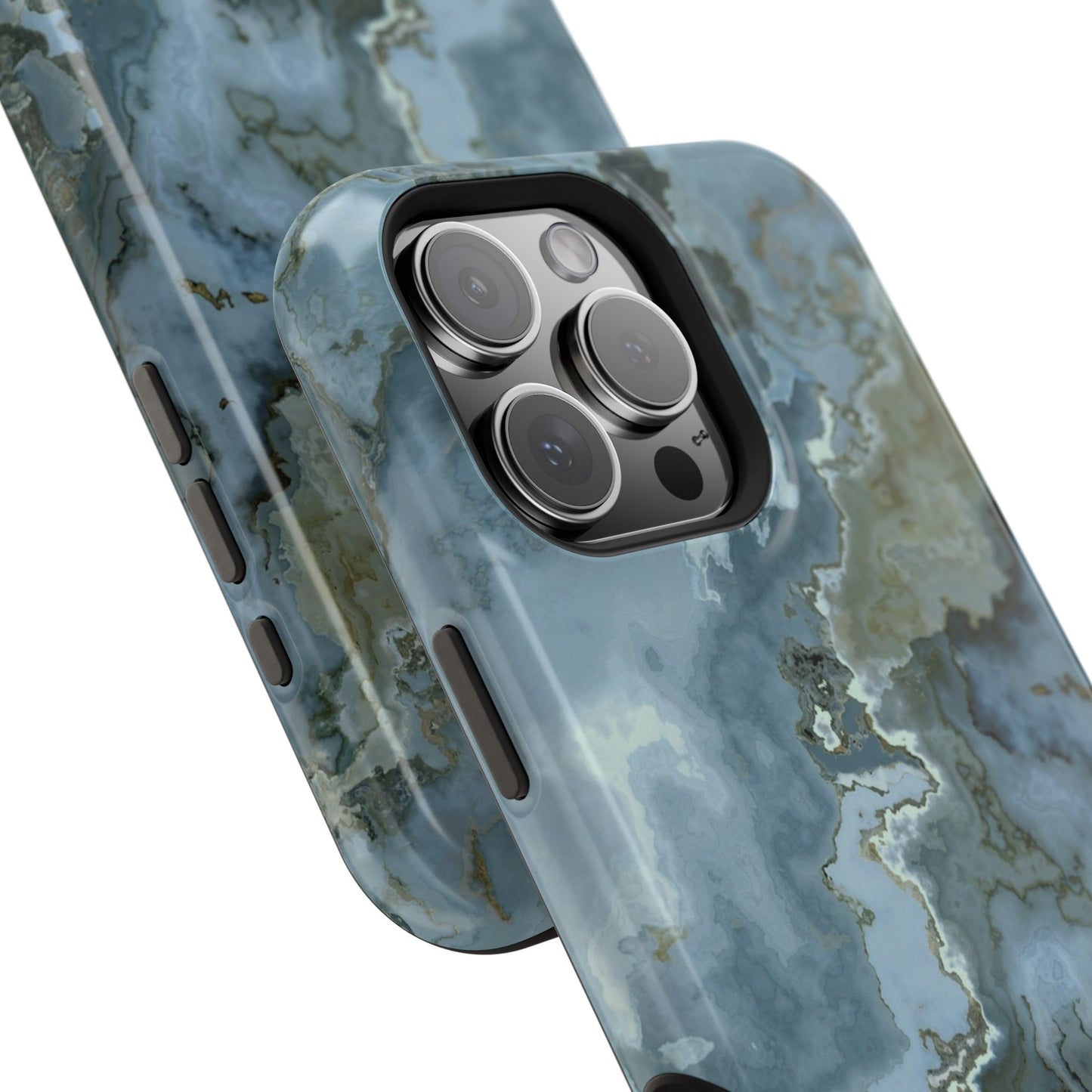 Oceanic Agate Marble Phone Case – MagSafe Compatible for iPhone & Samsung Galaxy
