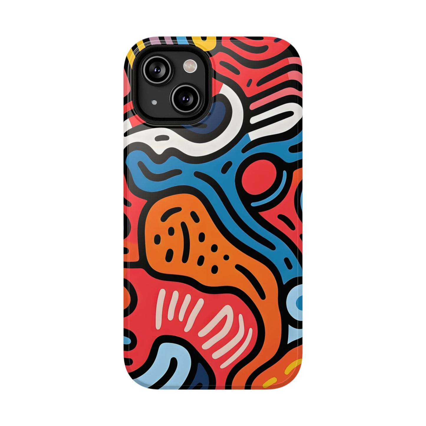 Bold Abstract Doodle Phone Case – MagSafe Compatible for iPhone & Samsung Galaxy
