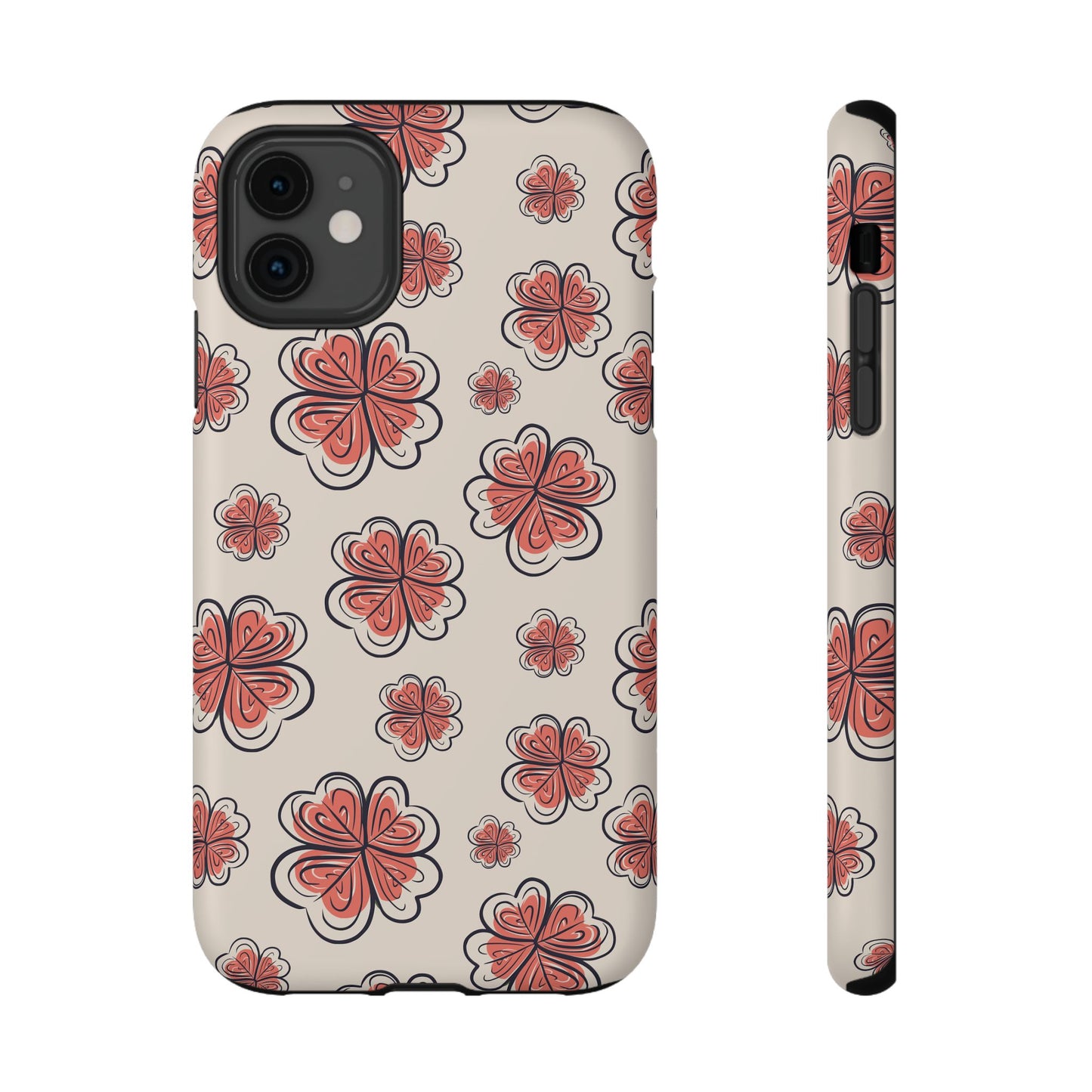 Whimsical Clover Bloom Phone Case – MagSafe Compatible for iPhone & Samsung Galaxy