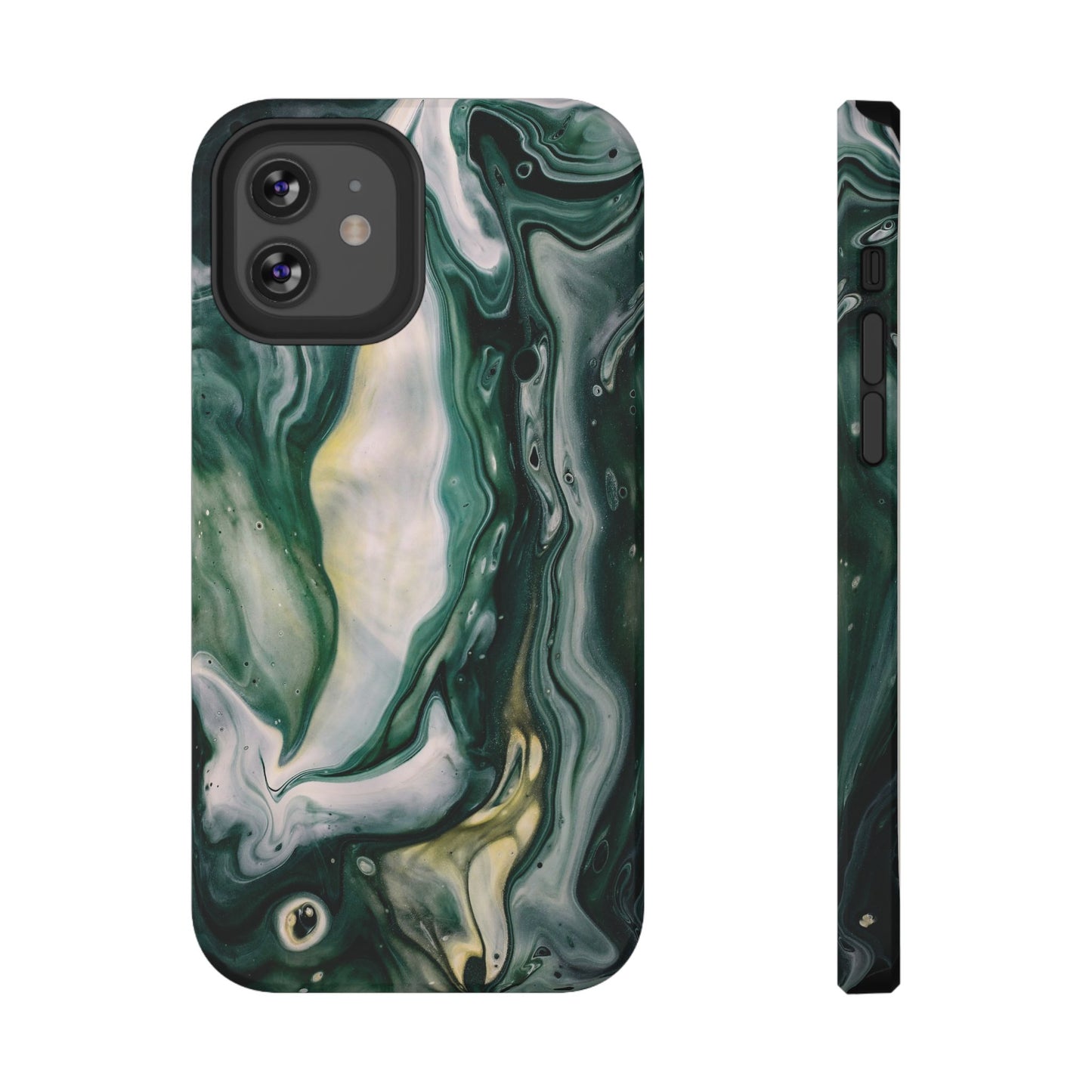 Mystic Forest Marble Swirl Phone Case – MagSafe Compatible for iPhone & Samsung Galaxy