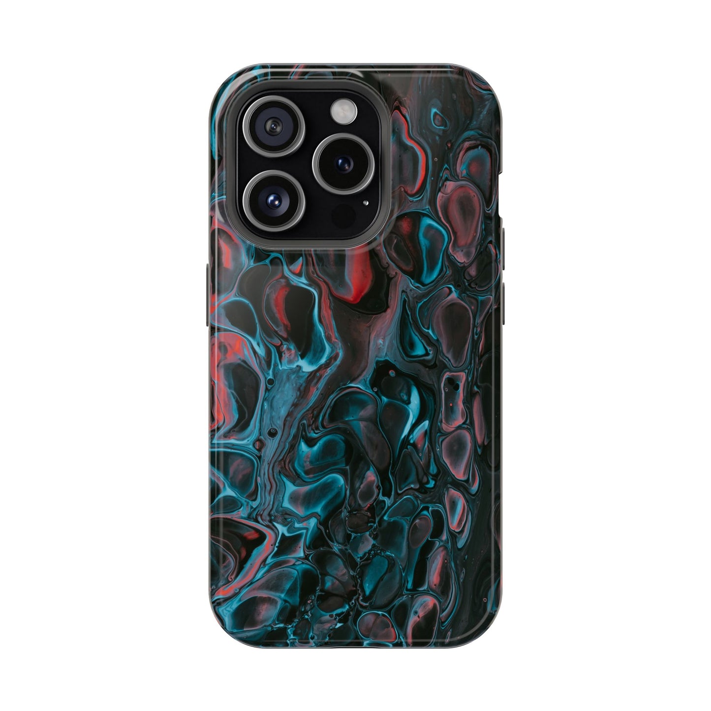 Dark Abyss Iridescent Texture Phone Case – MagSafe Compatible for iPhone & Samsung Galaxy