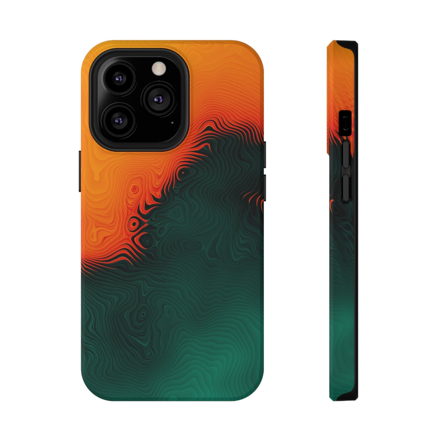Topographic Heatwave Phone Case – MagSafe Compatible for iPhone & Samsung Galaxy