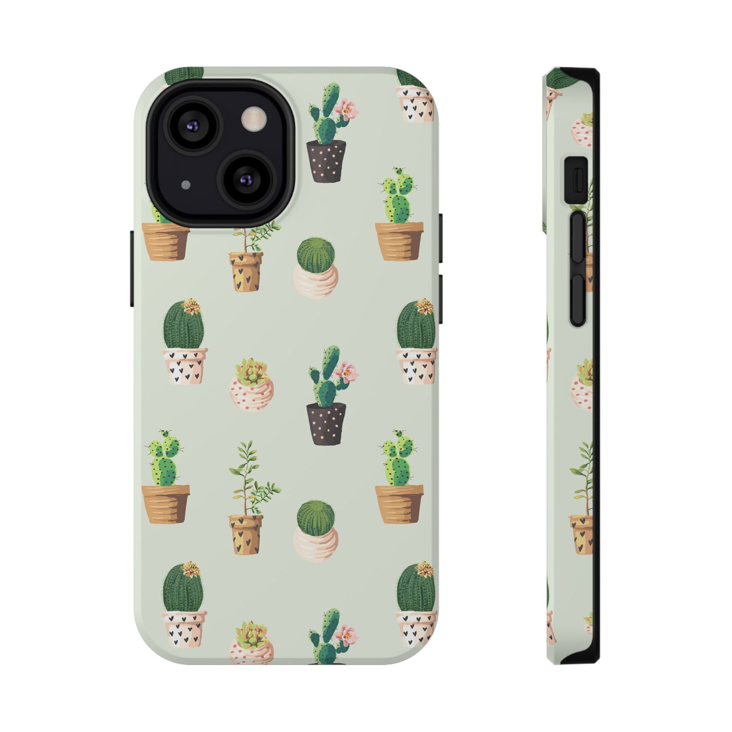 Desert Bloom Cactus Phone Case – Cute Succulent Print, MagSafe Compatible for iPhone & Samsung Galaxy