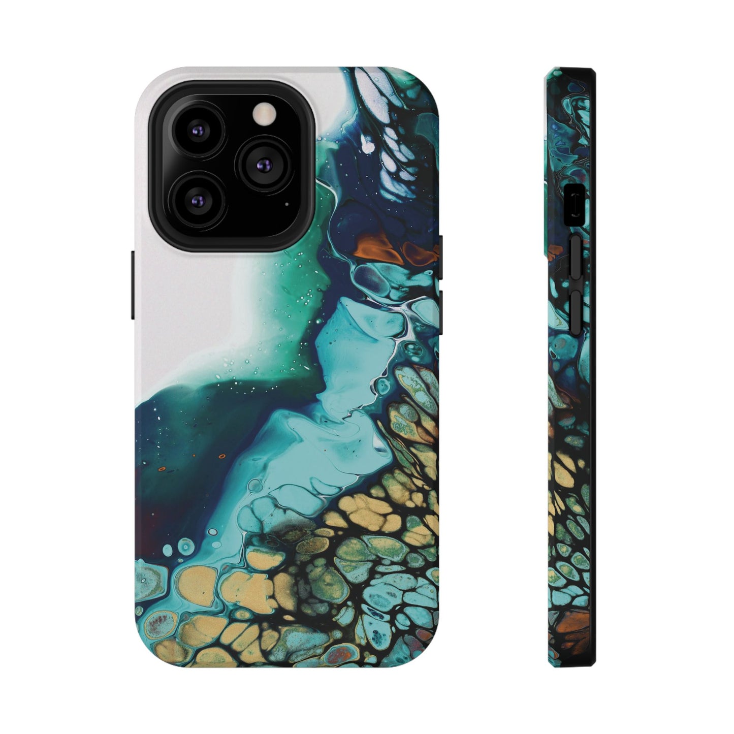 Ocean Reef Abstract Flow Phone Case – MagSafe Compatible for iPhone & Samsung Galaxy
