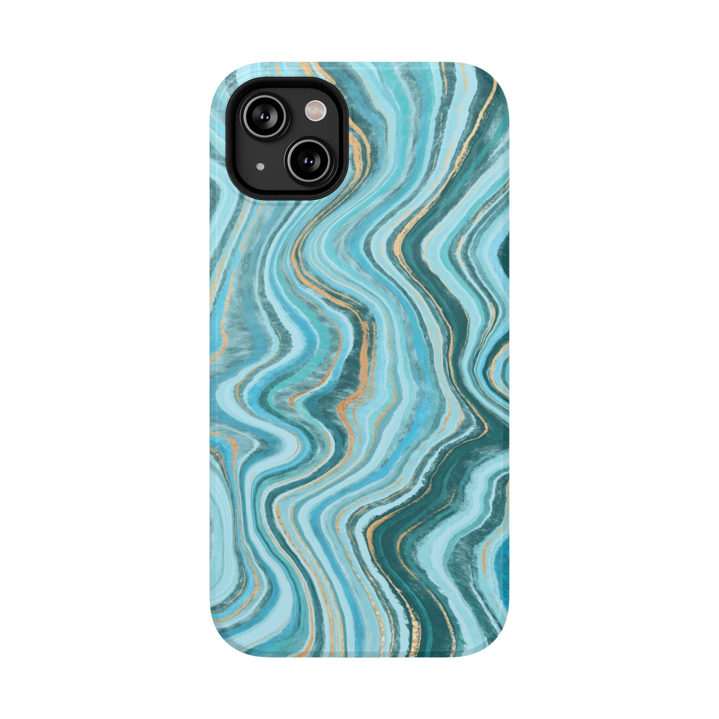 Ocean Agate Swirl Phone Case – MagSafe Compatible for iPhone & Samsung Galaxy