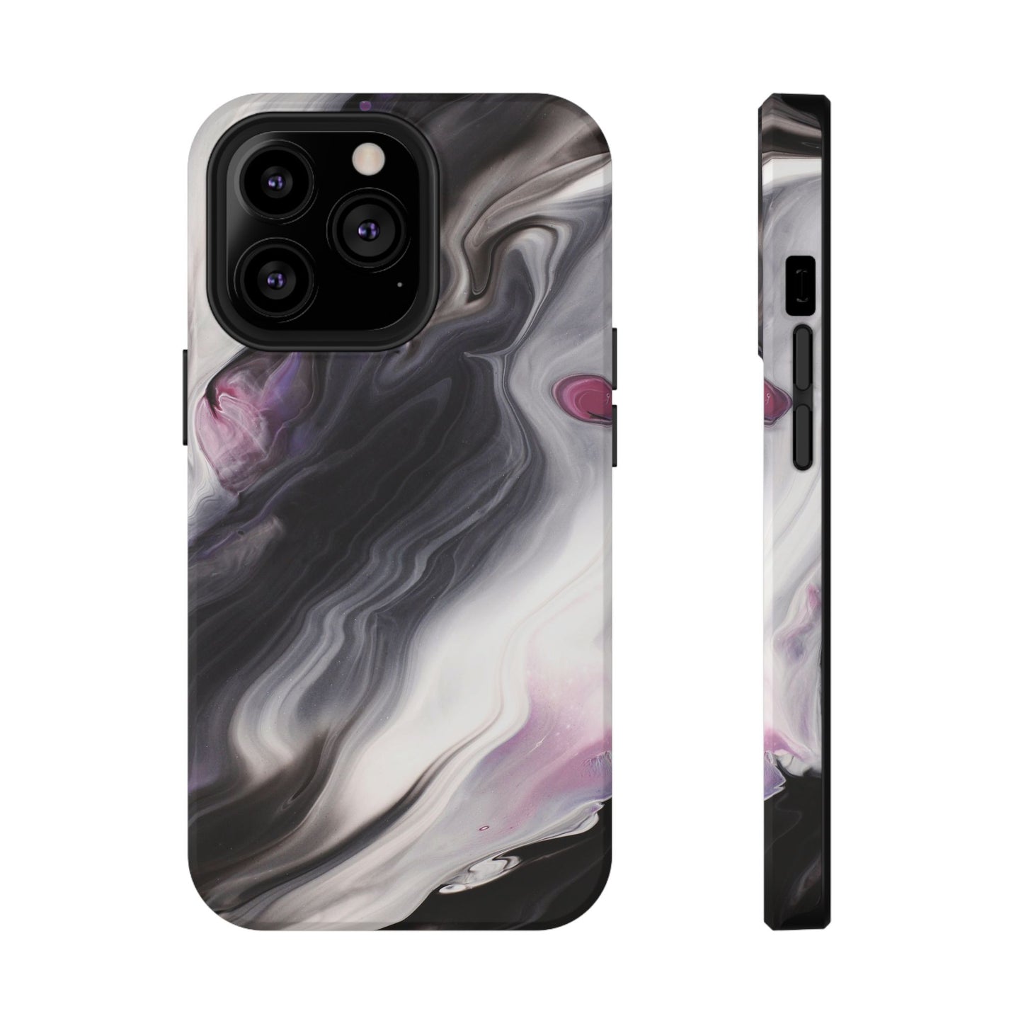 Galaxy Smoke Noir Marble Phone Case – MagSafe Compatible for iPhone & Samsung Galaxy