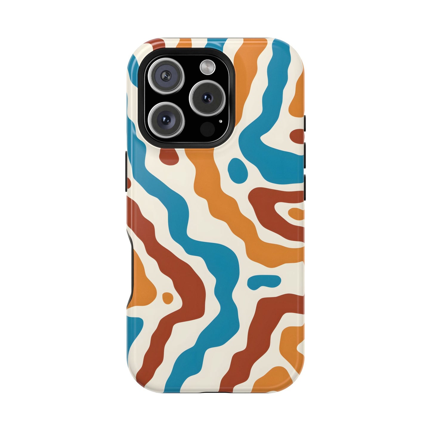Abstract Retro Wave Phone Case – MagSafe Compatible for iPhone & Samsung Galaxy