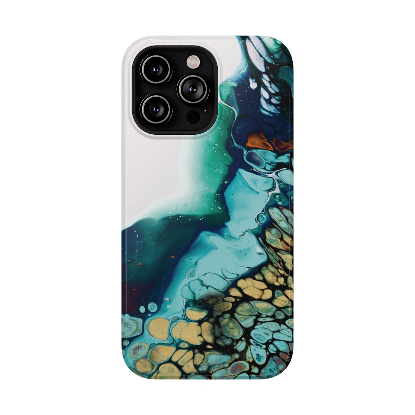 Ocean Reef Abstract Flow Phone Case – MagSafe Compatible for iPhone & Samsung Galaxy
