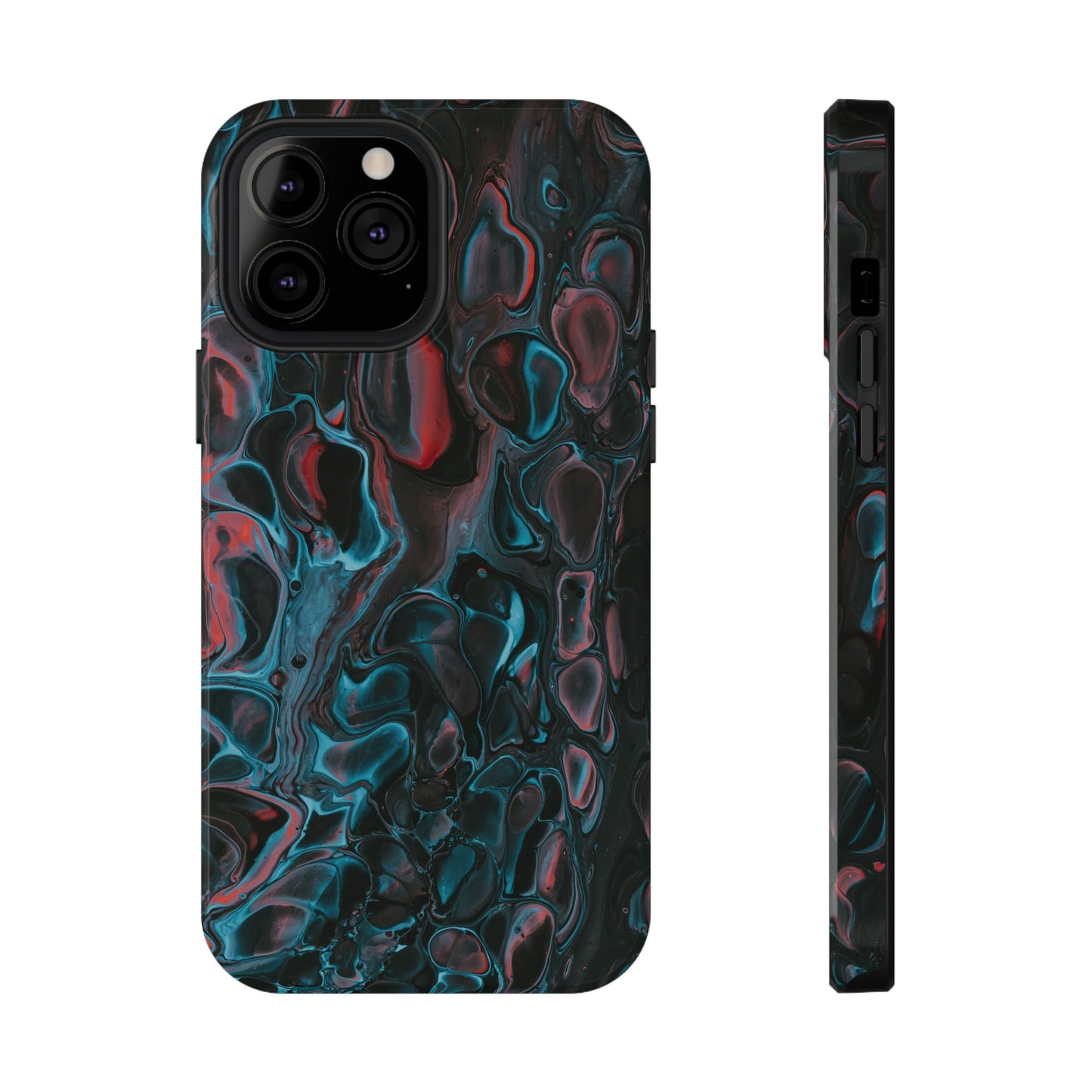 Dark Abyss Iridescent Texture Phone Case – MagSafe Compatible for iPhone & Samsung Galaxy