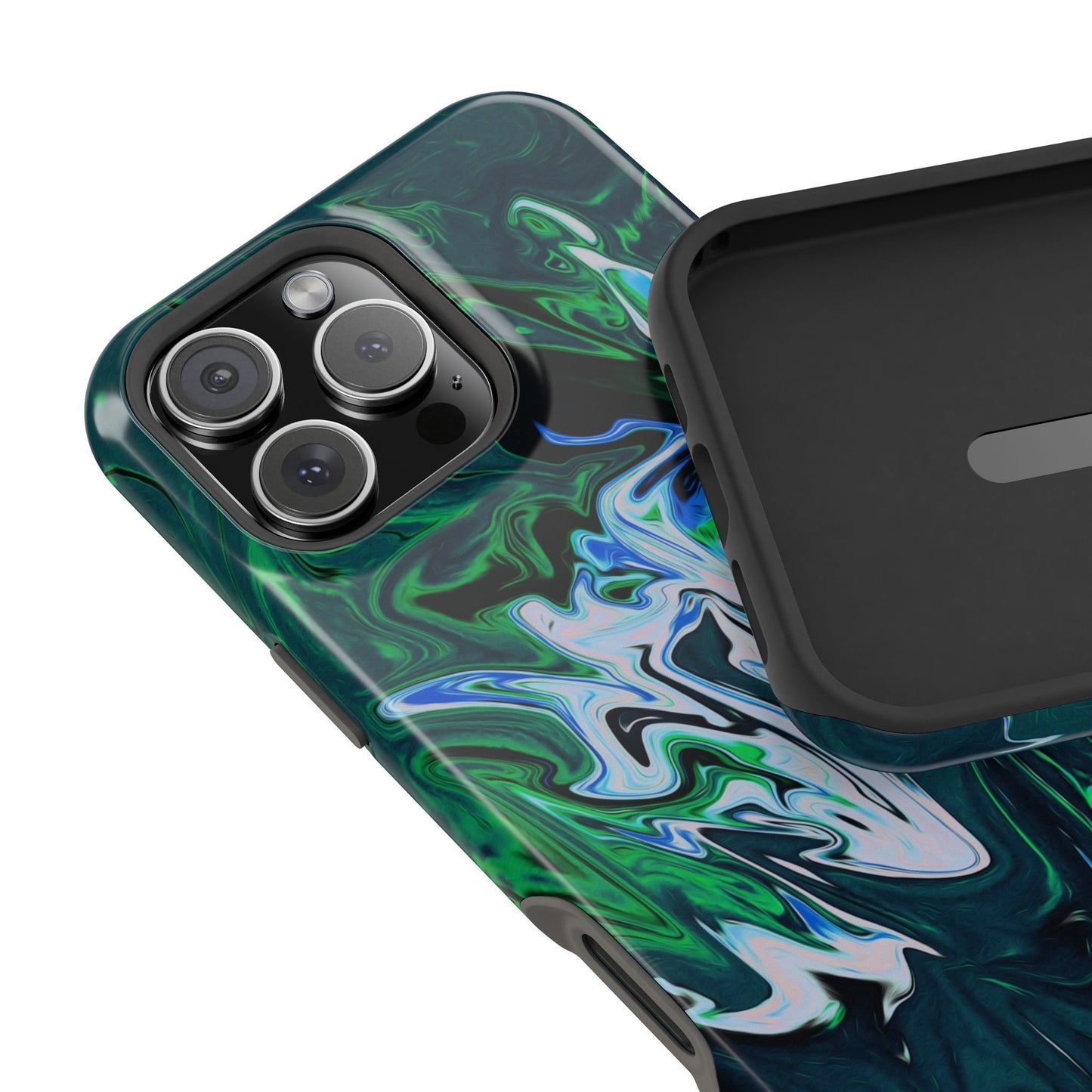Prismatic Holographic Swirl Phone Case – MagSafe Compatible for iPhone & Samsung Galaxy