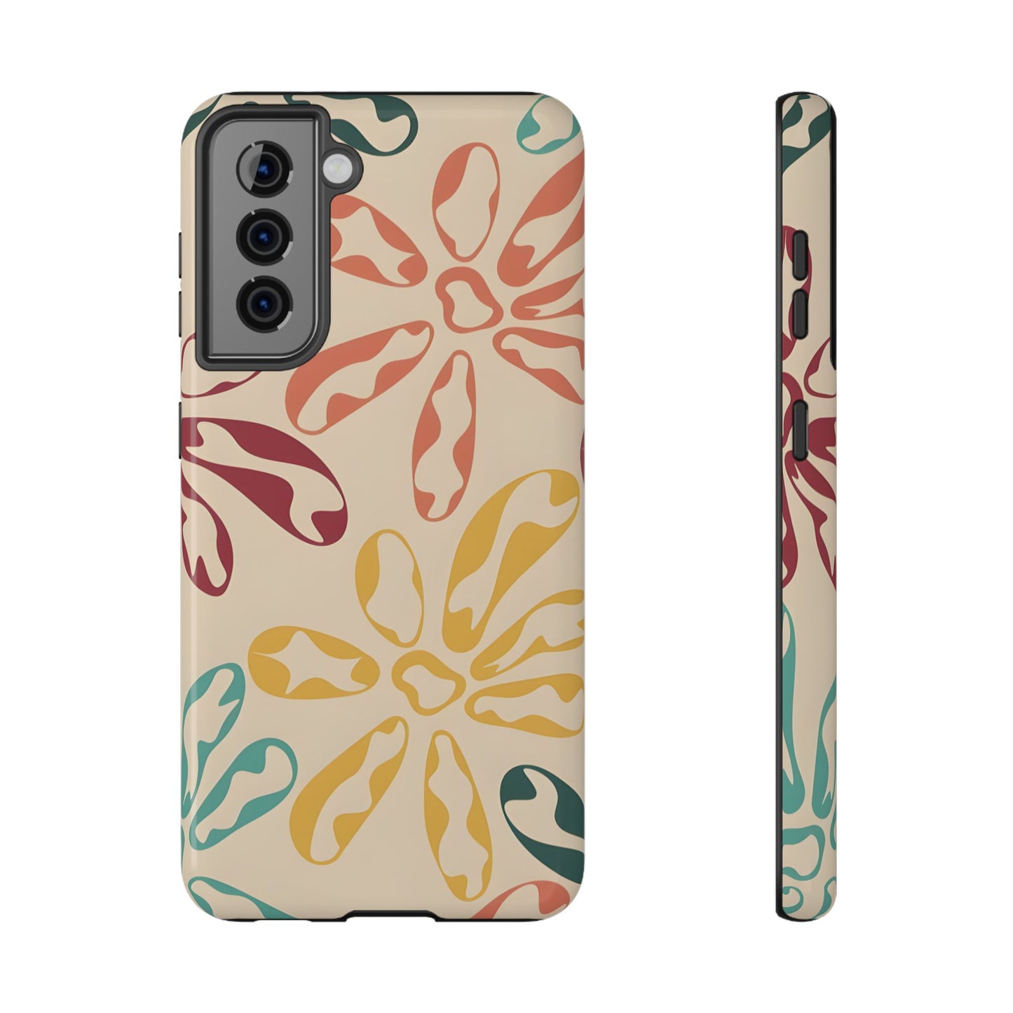 Retro Groovy Floral Phone Case – MagSafe Compatible for iPhone & Samsung Galaxy