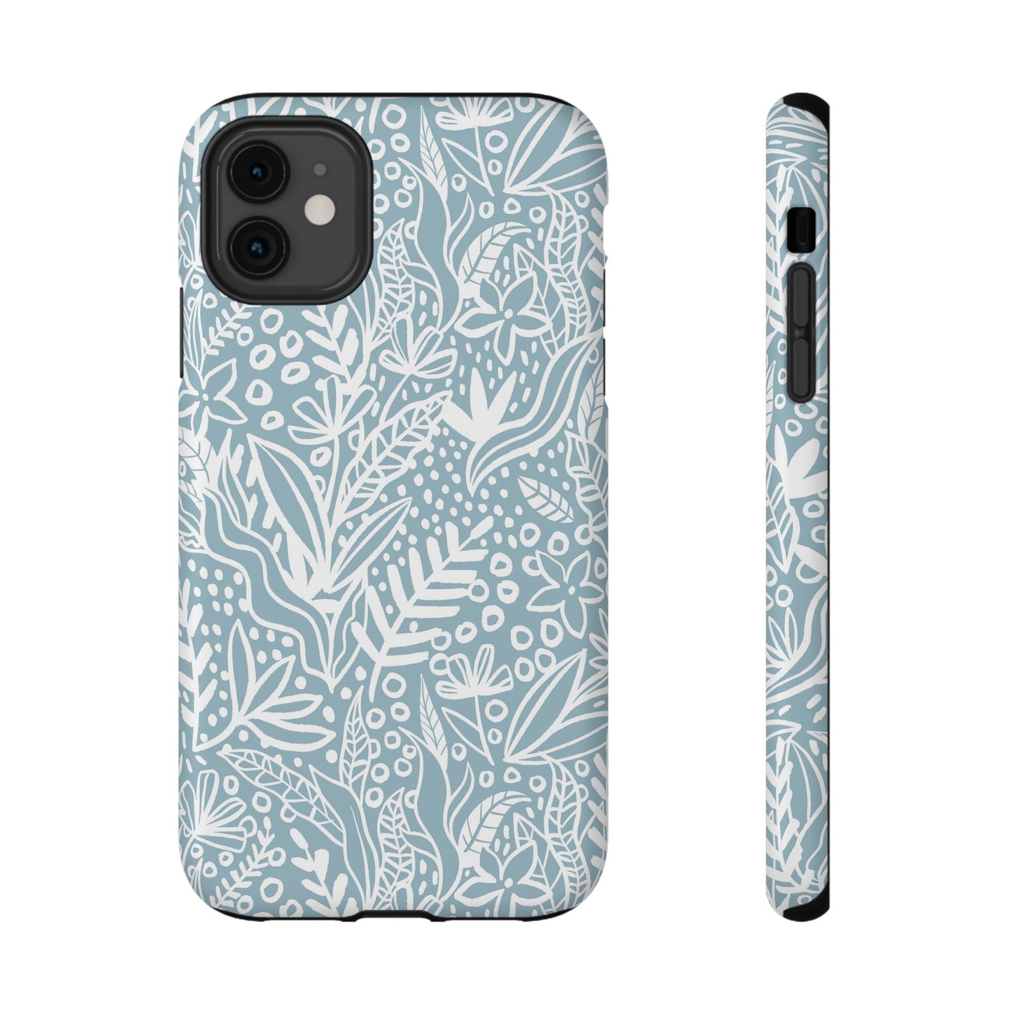 Boho Botanical Doodle Phone Case – MagSafe Compatible for iPhone & Samsung Galaxy