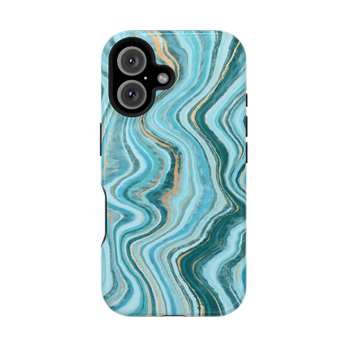 Ocean Agate Swirl Phone Case – MagSafe Compatible for iPhone & Samsung Galaxy