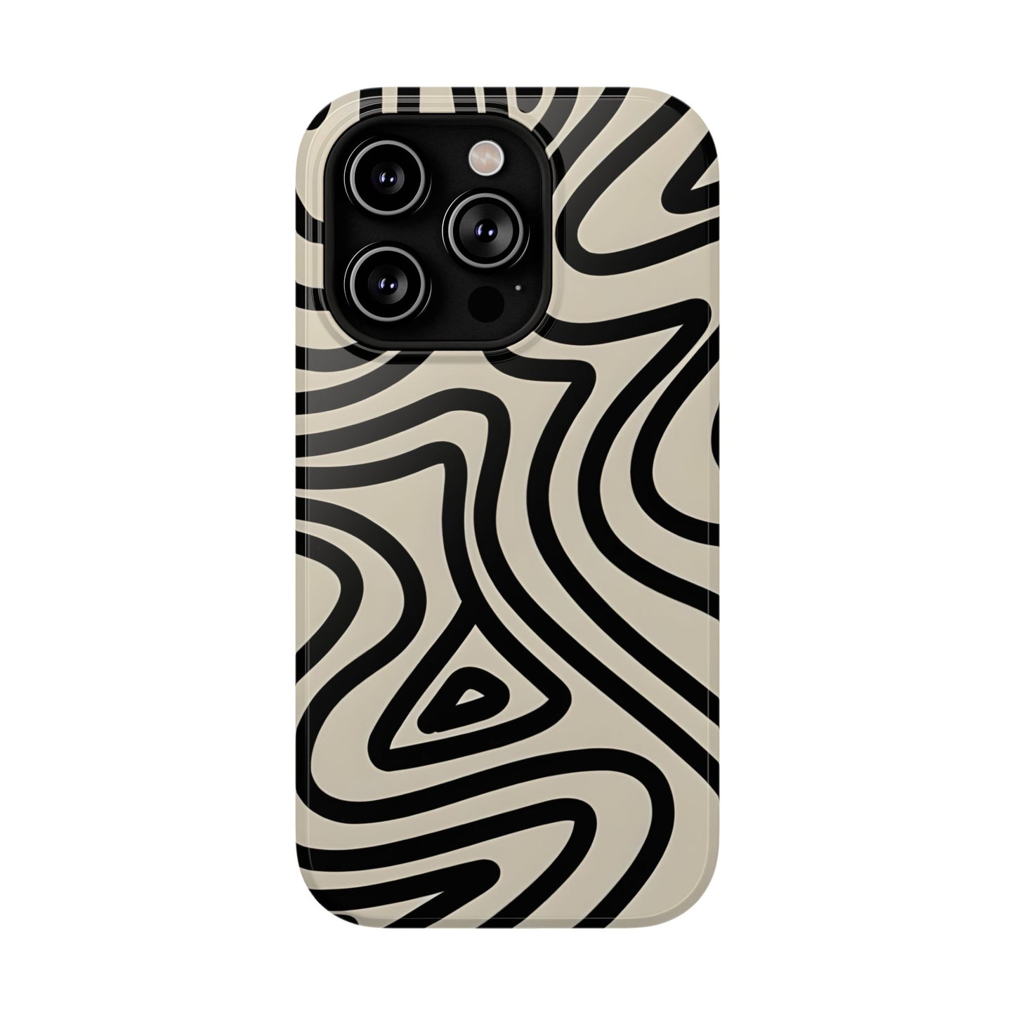 Abstract Maze Line Art Phone Case – MagSafe Compatible for iPhone & Samsung Galaxy