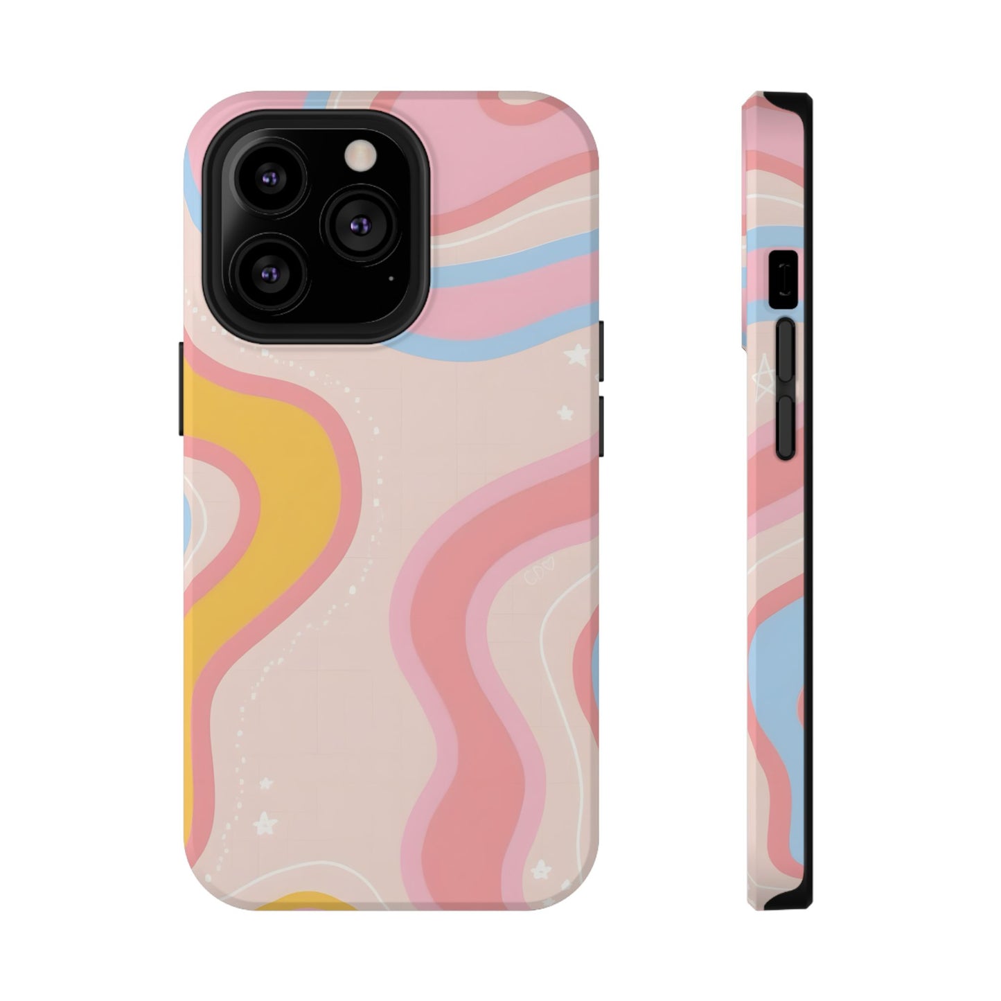 Pastel Dreamy Waves Phone Case – MagSafe Compatible for iPhone & Samsung Galaxy