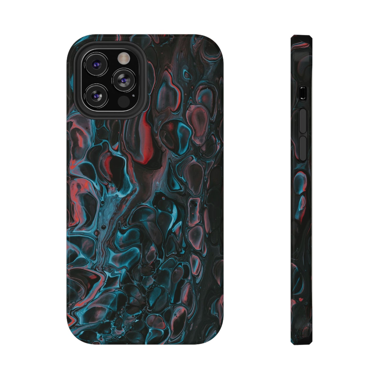 Dark Abyss Iridescent Texture Phone Case – MagSafe Compatible for iPhone & Samsung Galaxy