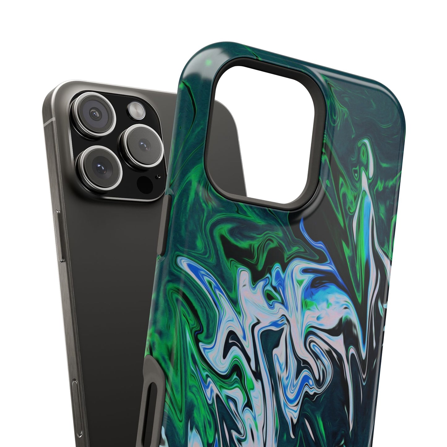 Prismatic Holographic Swirl Phone Case – MagSafe Compatible for iPhone & Samsung Galaxy