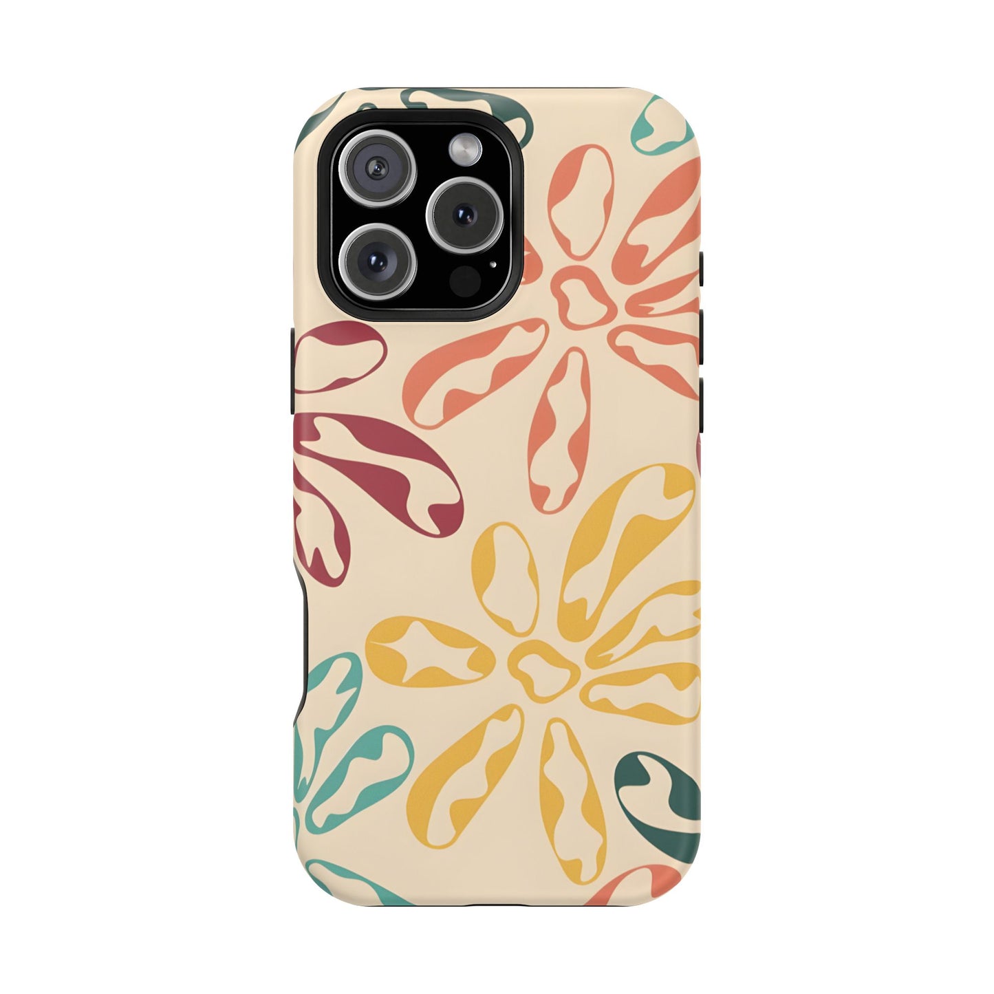 Retro Groovy Floral Phone Case – MagSafe Compatible for iPhone & Samsung Galaxy