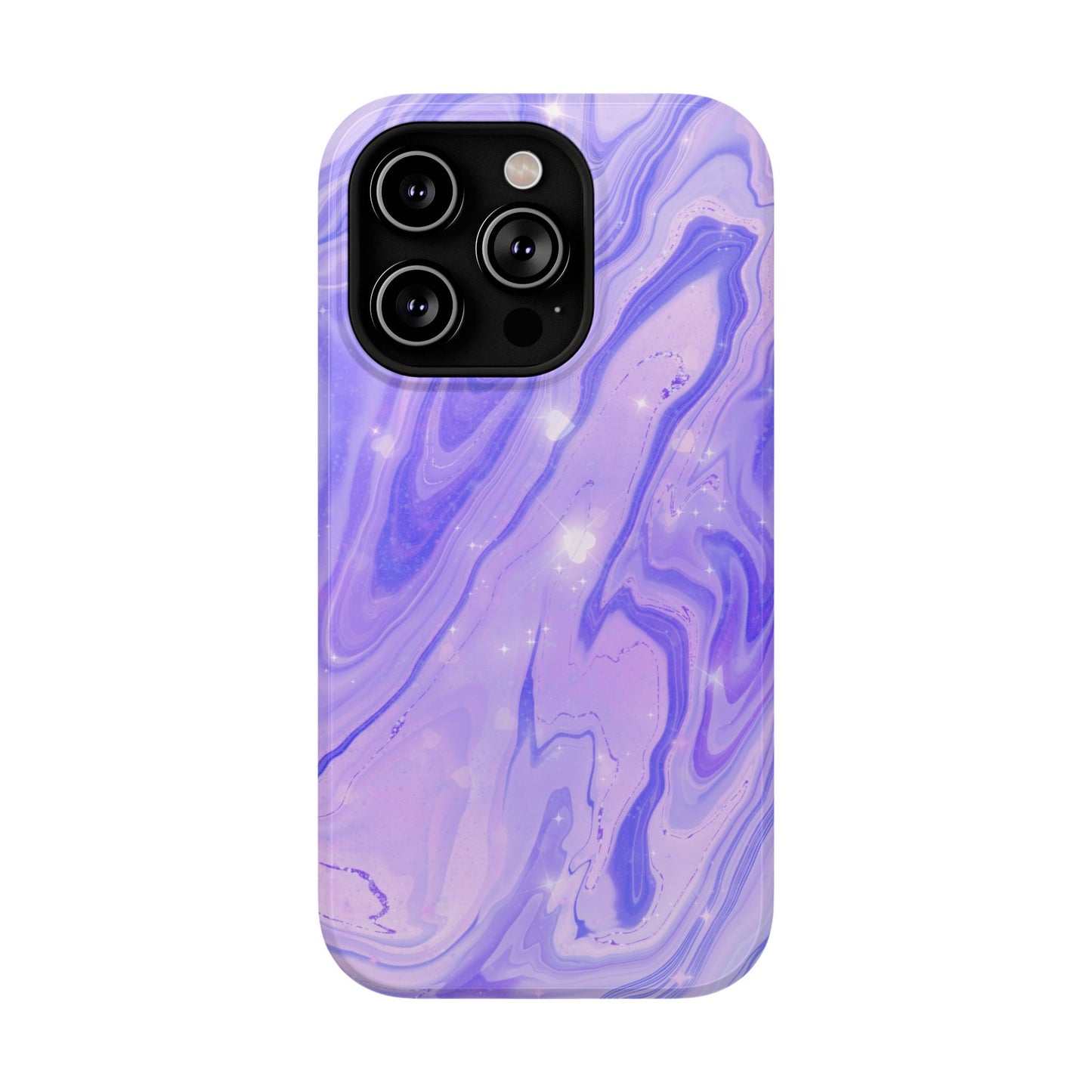 Lavender Marble Swirl Galaxy Phone Case – MagSafe Compatible for iPhone & Samsung Galaxy