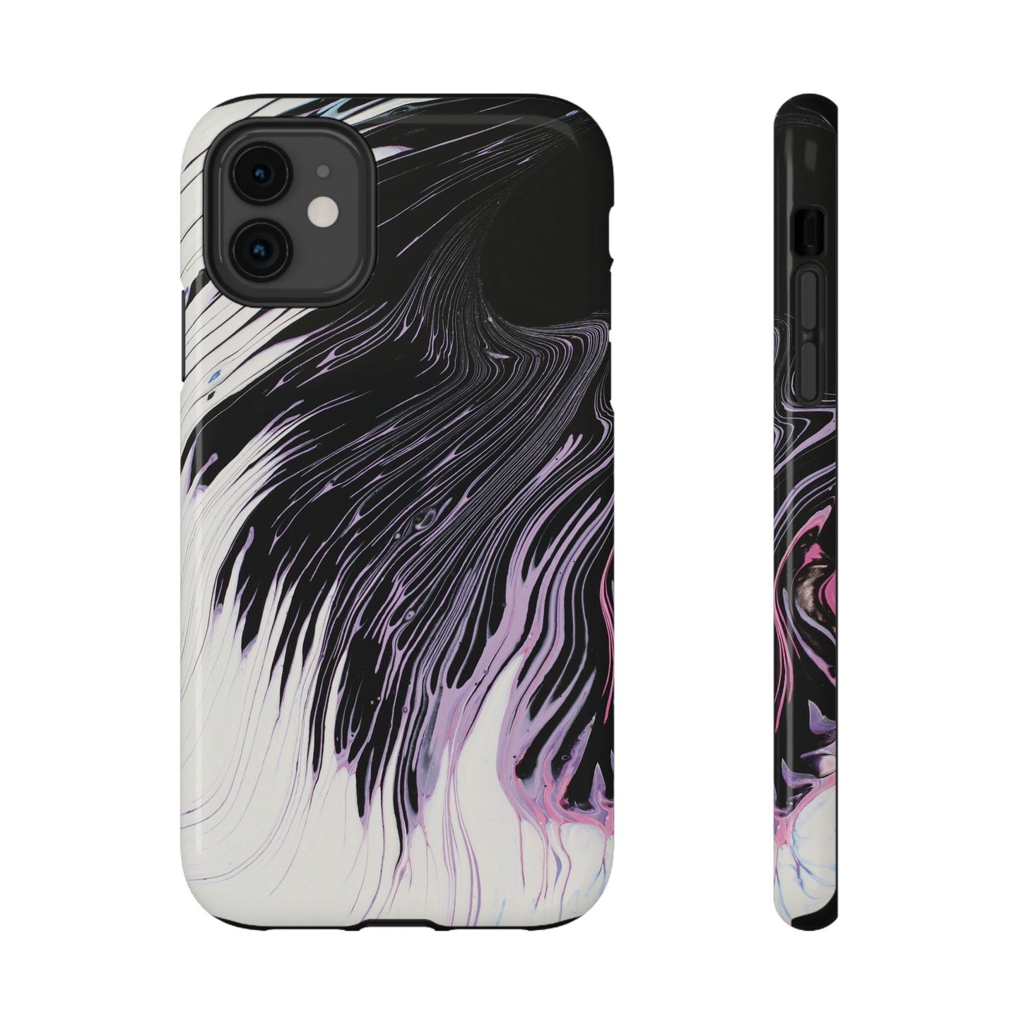Waves of Ink Abstract Brush Phone Case – MagSafe Compatible for iPhone & Samsung Galaxy
