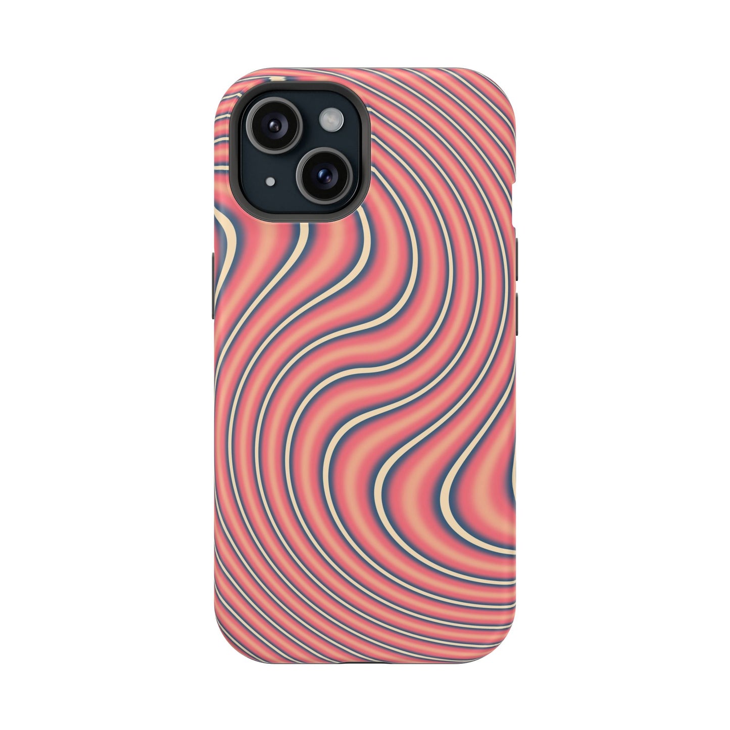 Hypnotic Wave Optical Illusion Phone Case – MagSafe Compatible for iPhone & Samsung Galaxy