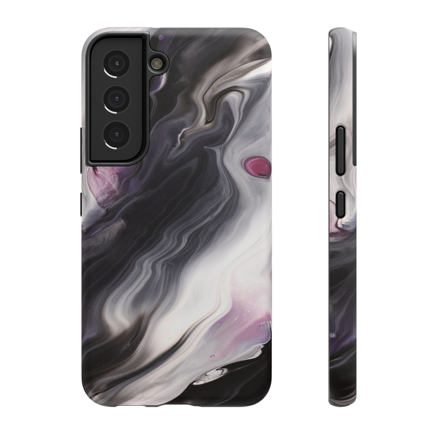 Galaxy Smoke Noir Marble Phone Case – MagSafe Compatible for iPhone & Samsung Galaxy