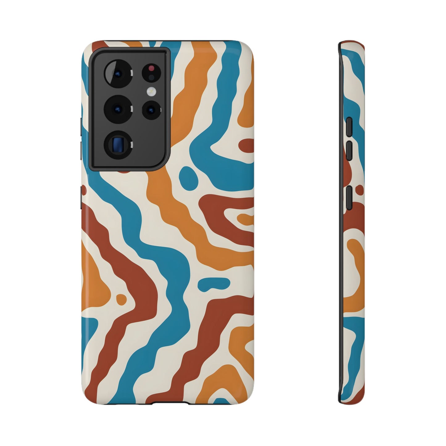 Abstract Retro Wave Phone Case – MagSafe Compatible for iPhone & Samsung Galaxy