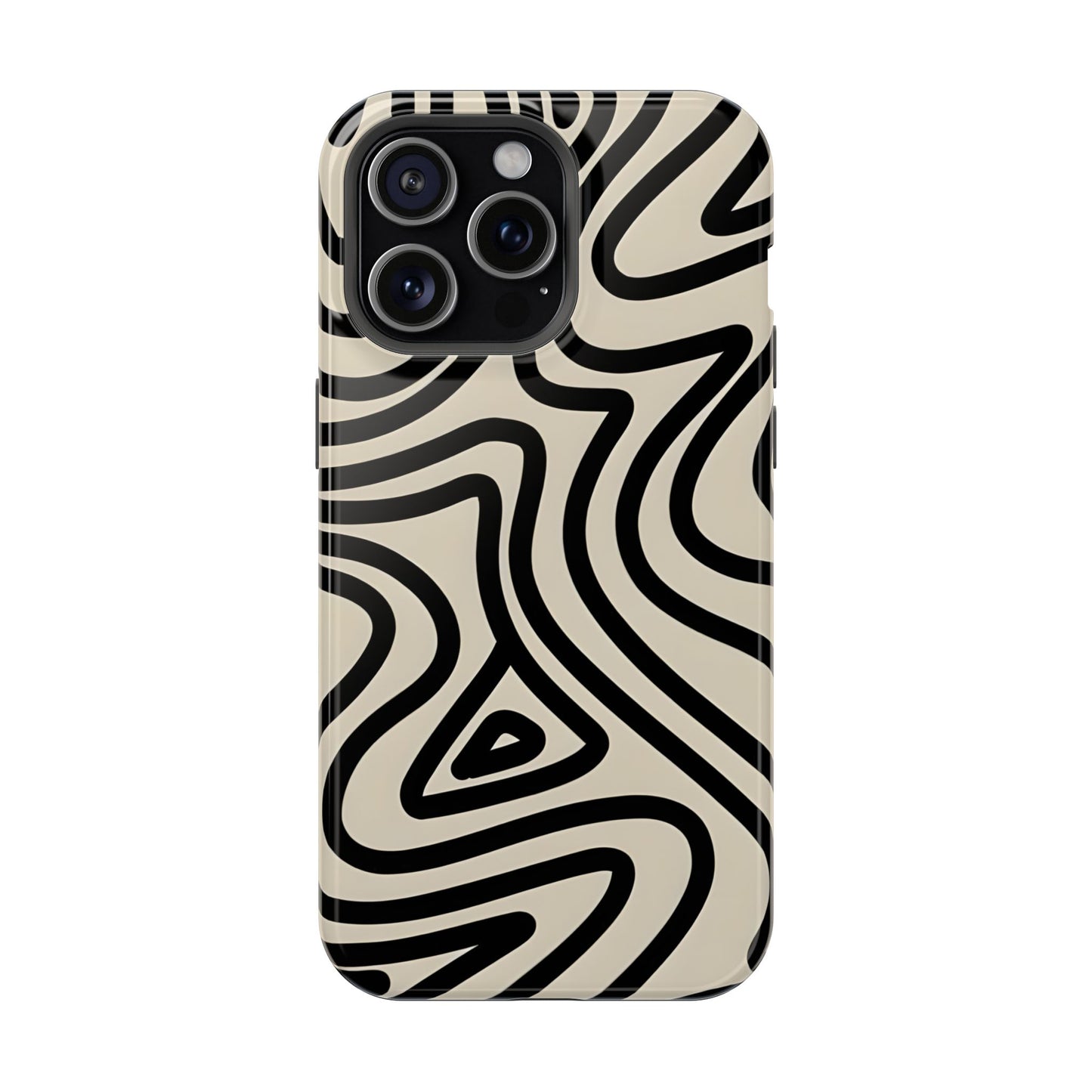 Abstract Maze Line Art Phone Case – MagSafe Compatible for iPhone & Samsung Galaxy